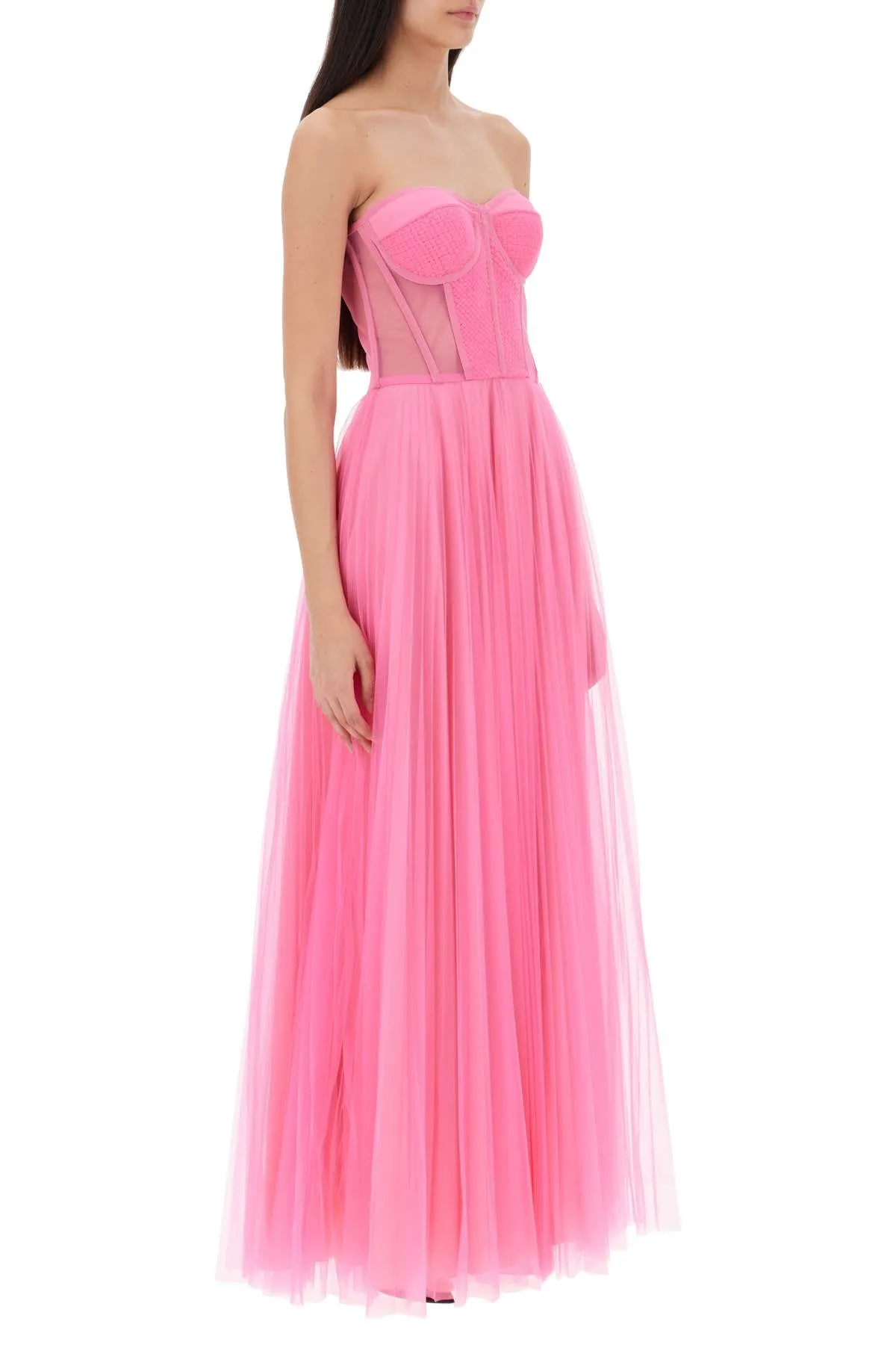 1913 dresscode tulle long bustier dress