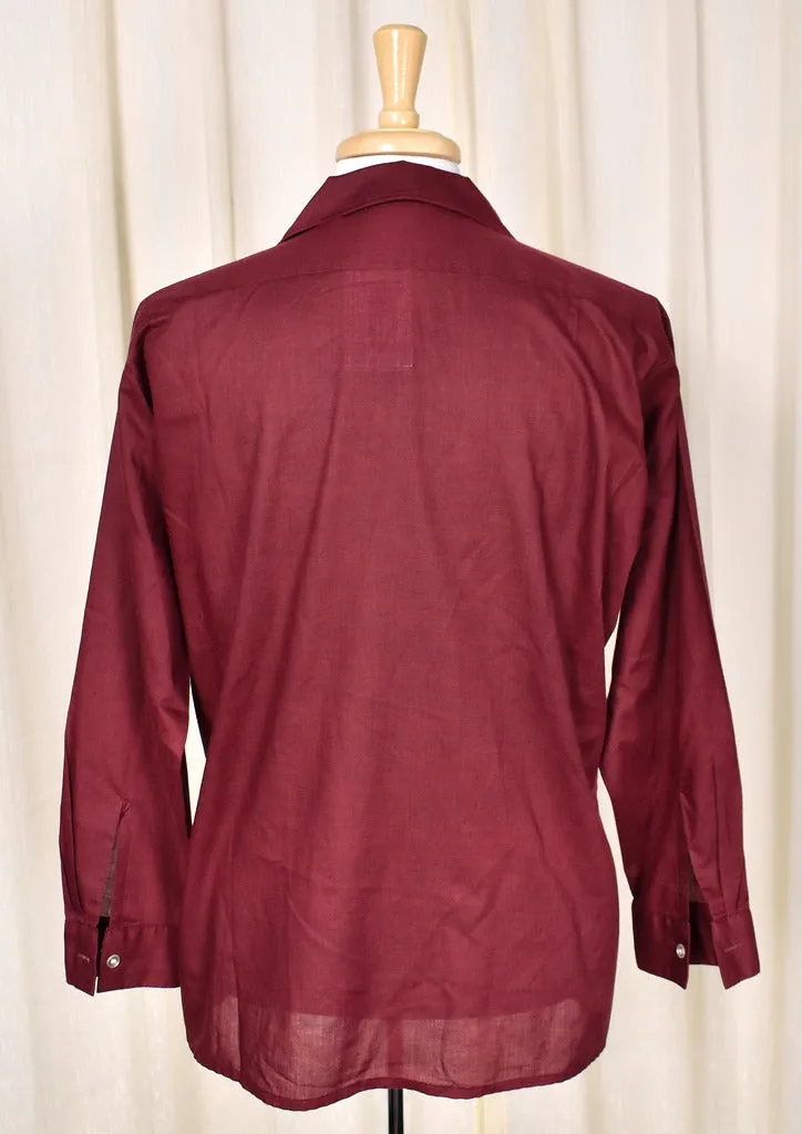 1950s Burgundy LS Shirt