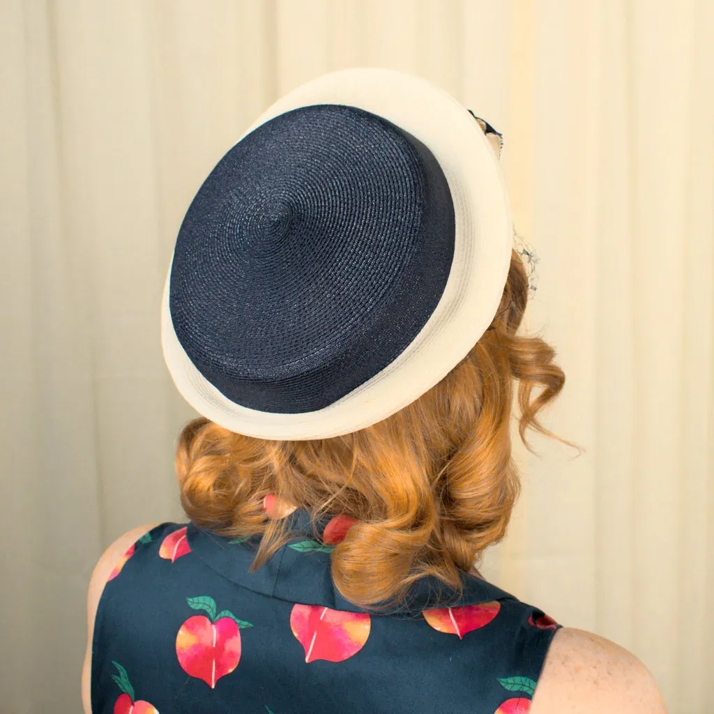 1950s Navy & White Sailor Hat