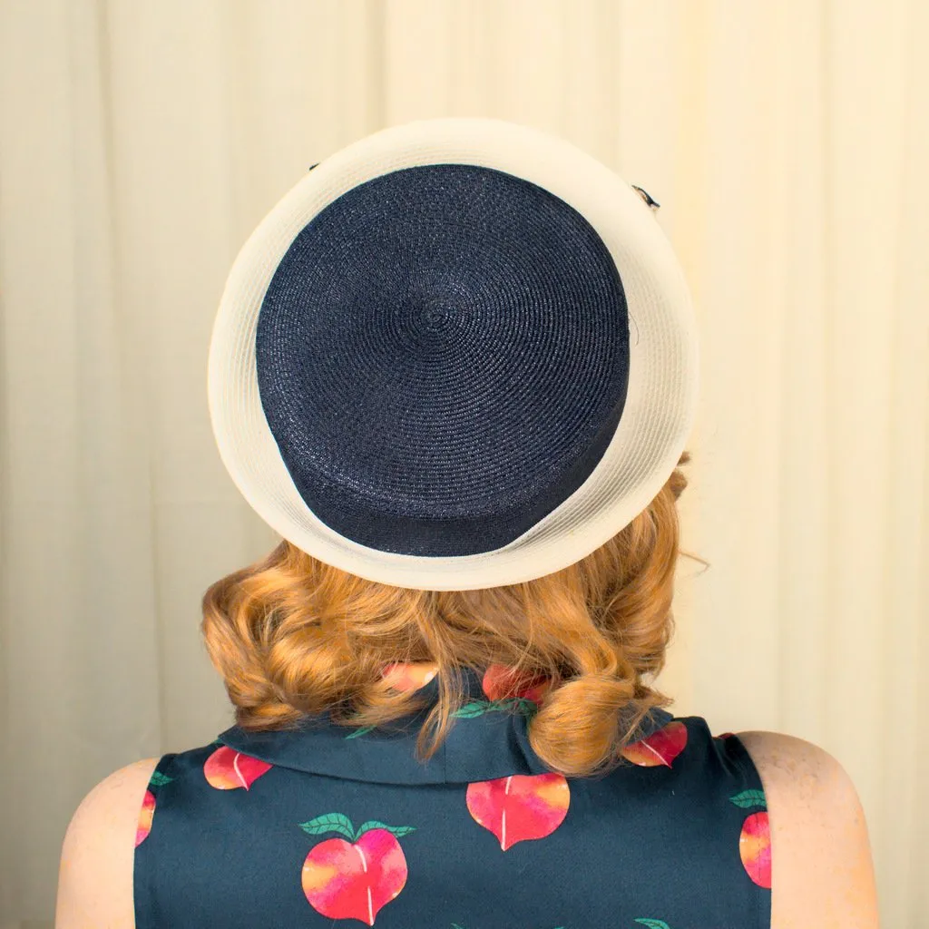 1950s Navy & White Sailor Hat