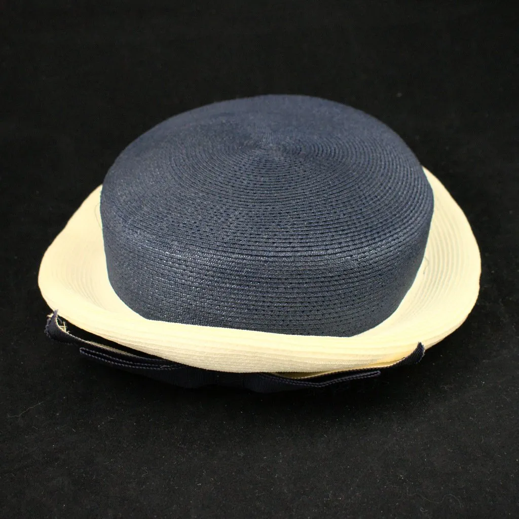 1950s Navy & White Sailor Hat