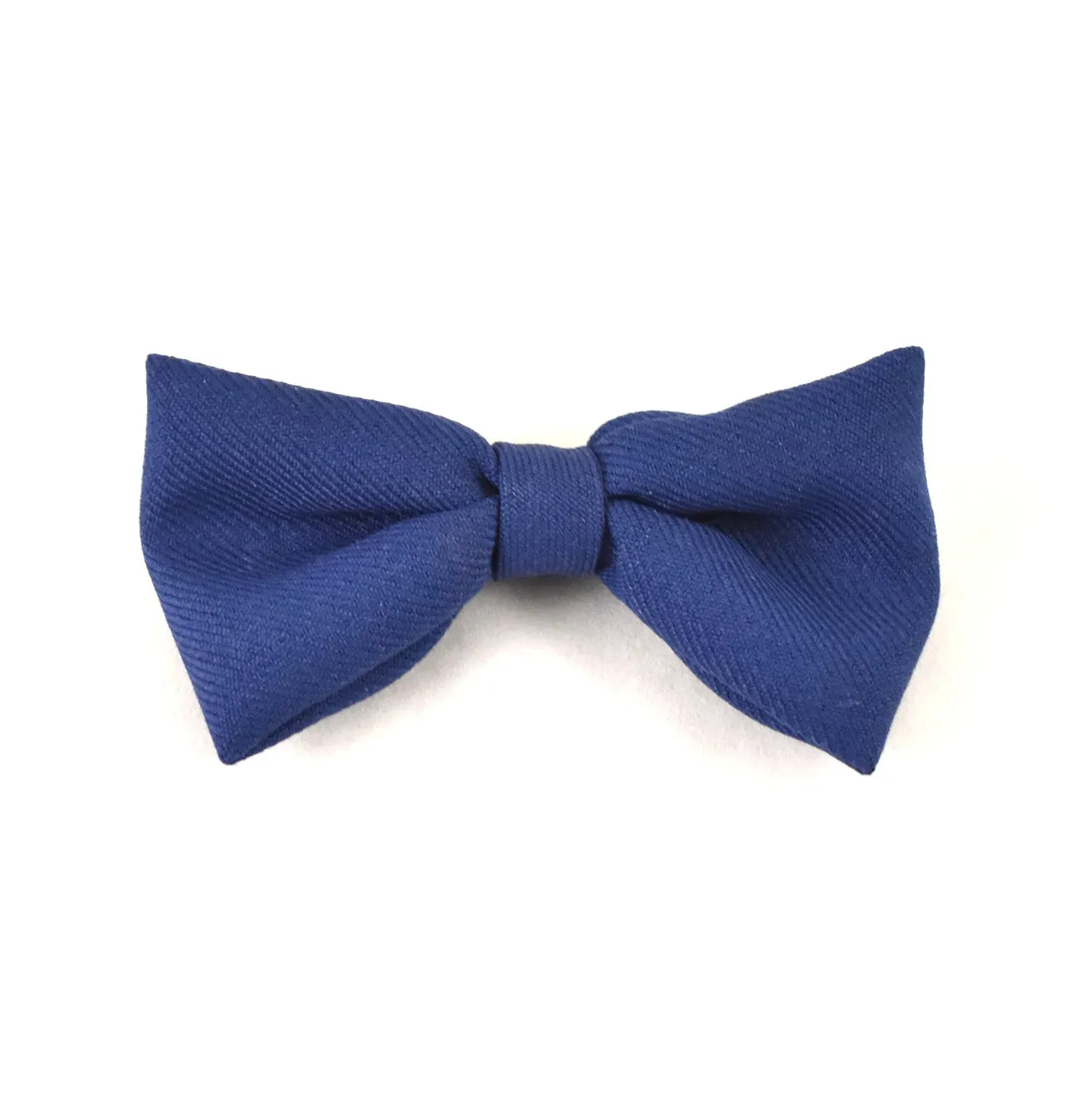 1950s Small Blue Clip On Bow Tie