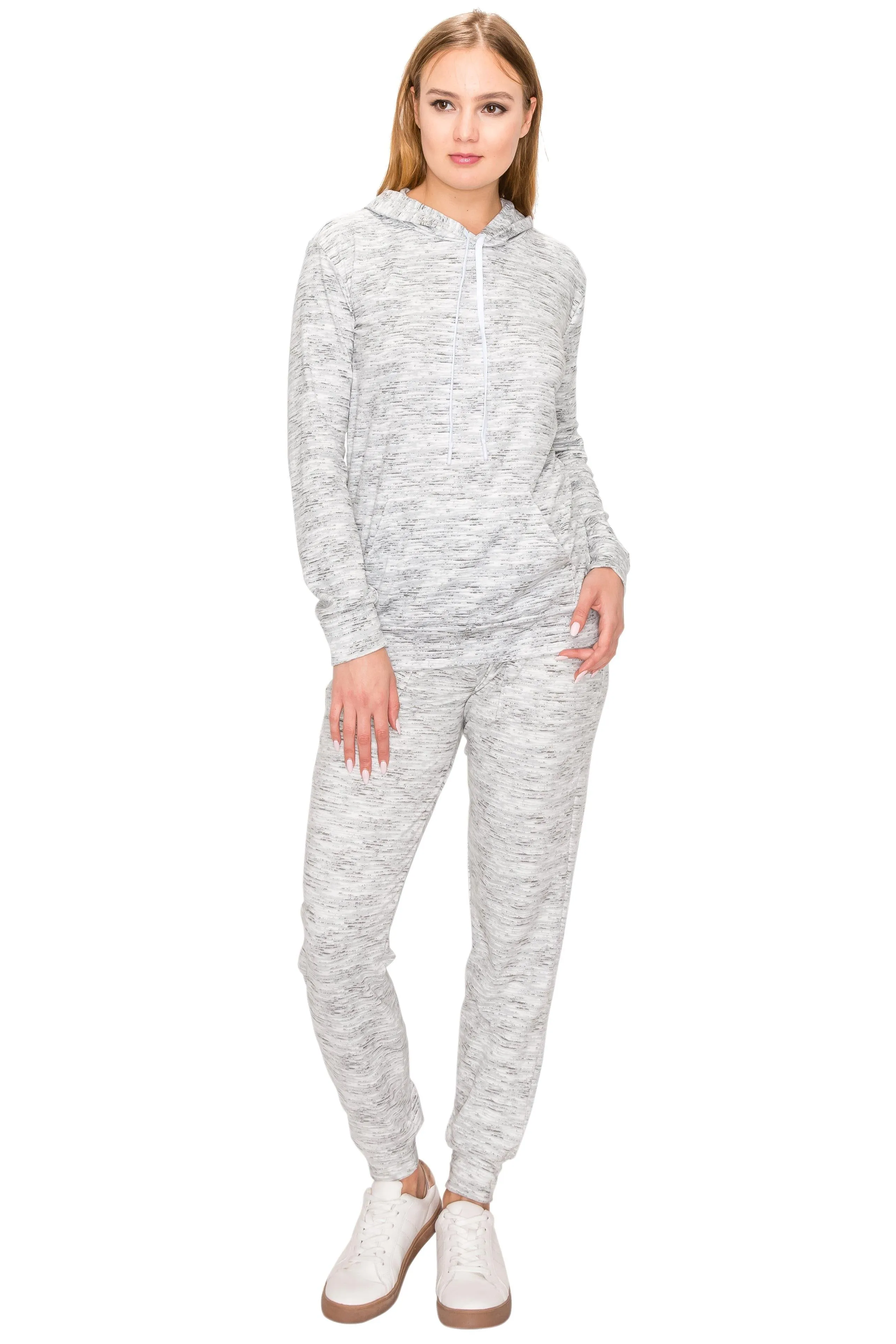 2 Piece Fleece Hoodie and Pants Set - Soft Pullover Sweatshirt and Sweatpants Tracksuit