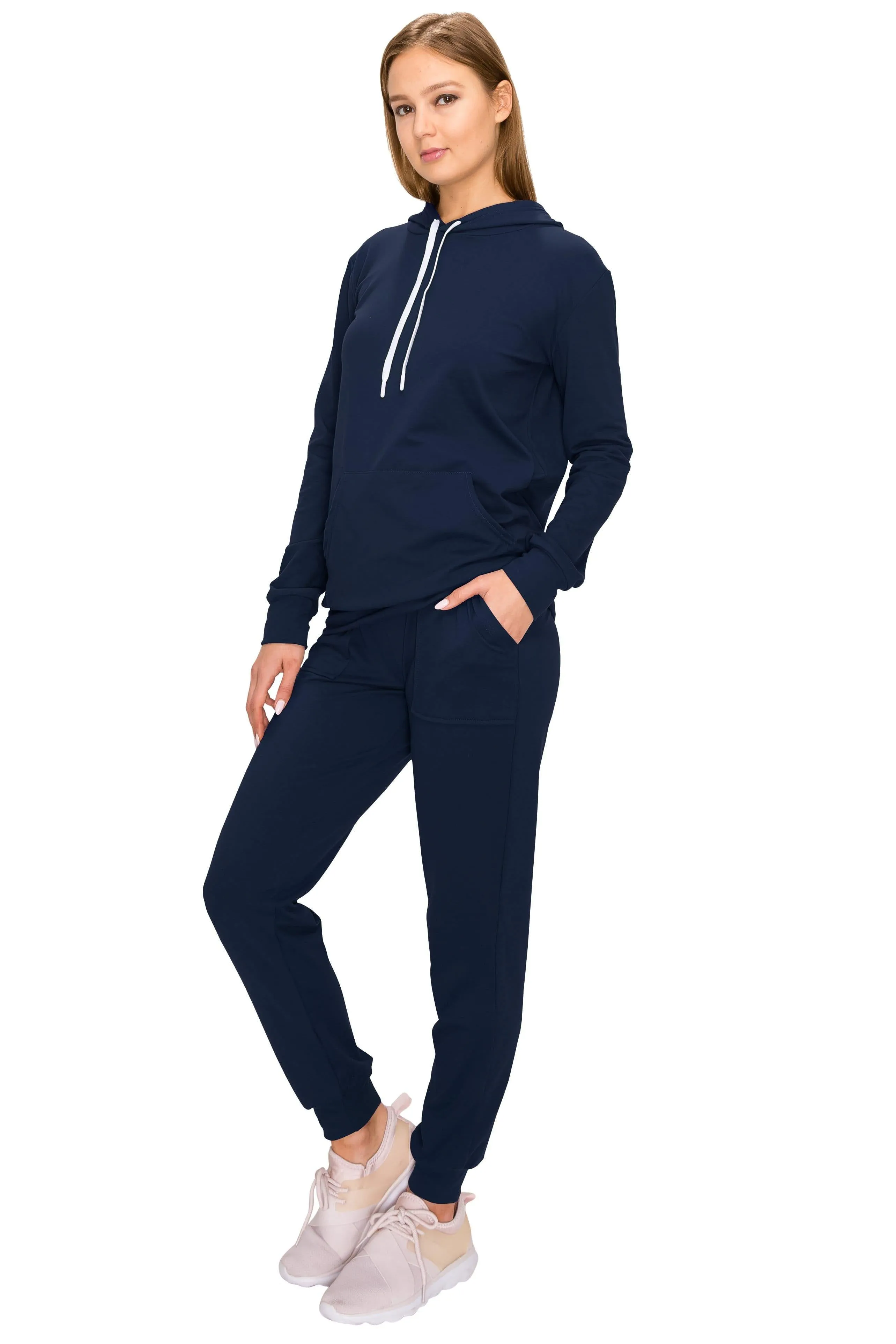 2 Piece Fleece Hoodie and Pants Set - Soft Pullover Sweatshirt and Sweatpants Tracksuit