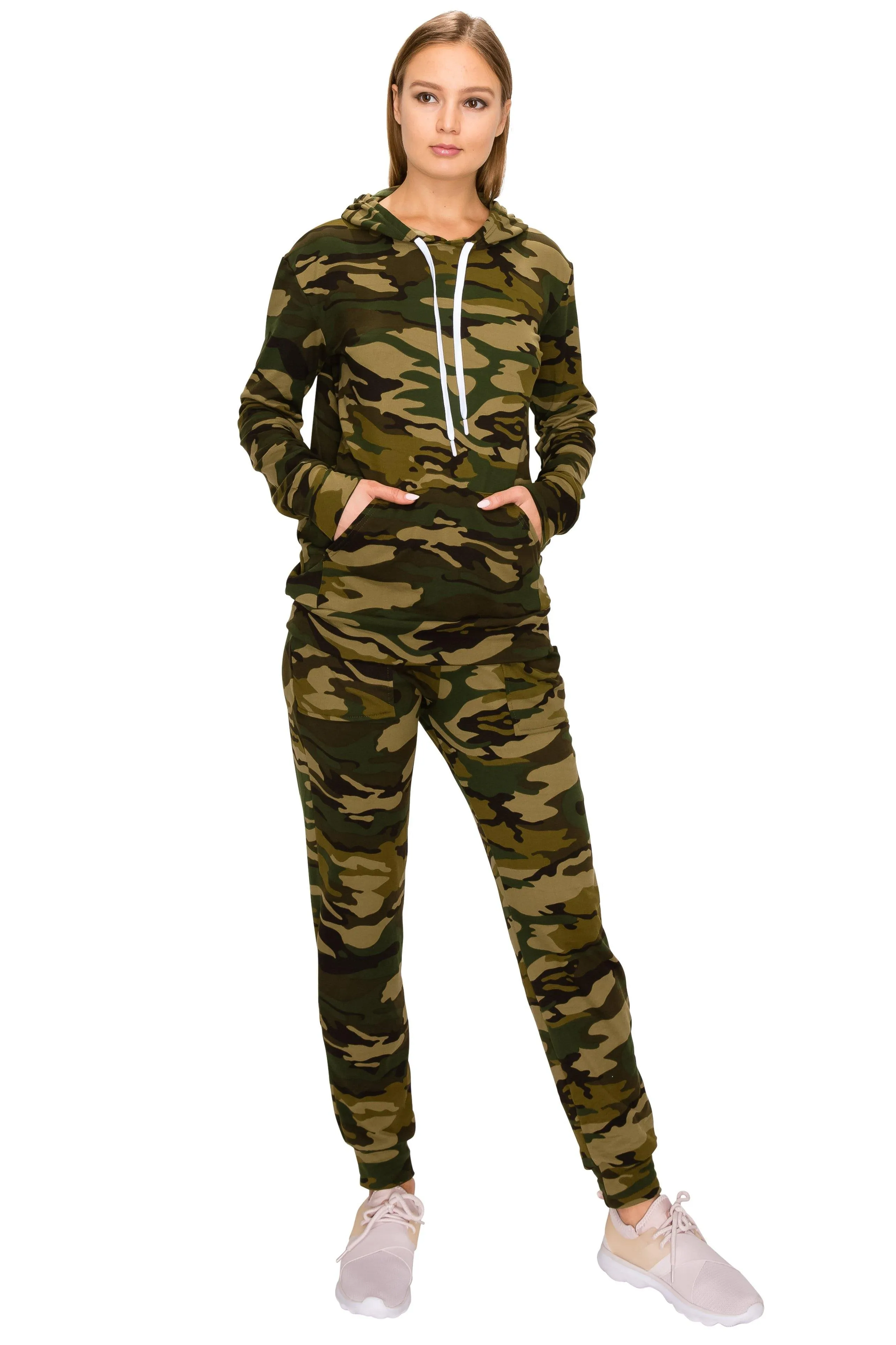 2 Piece Fleece Hoodie and Pants Set - Soft Pullover Sweatshirt and Sweatpants Tracksuit