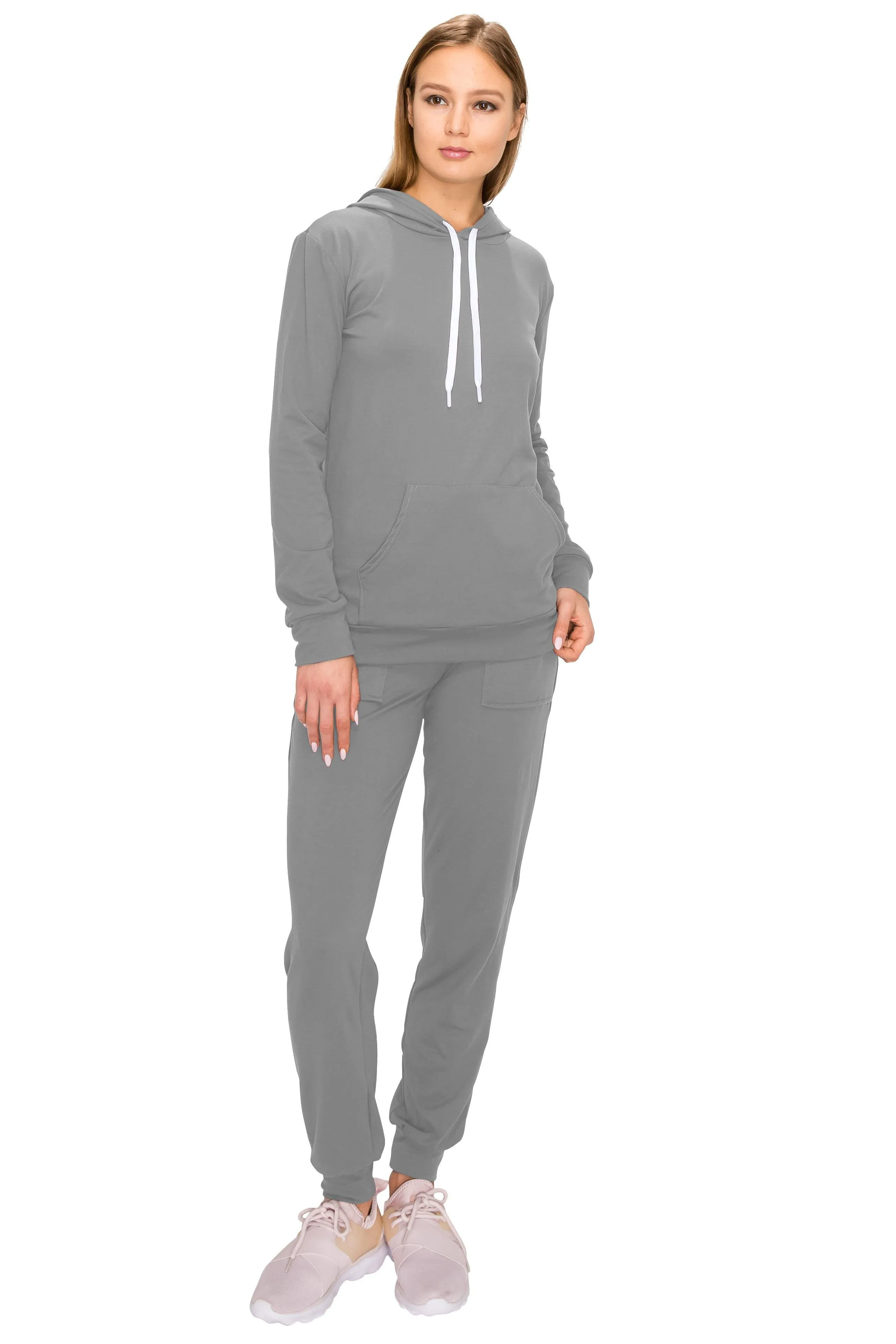 2 Piece Fleece Hoodie and Pants Set - Soft Pullover Sweatshirt and Sweatpants Tracksuit