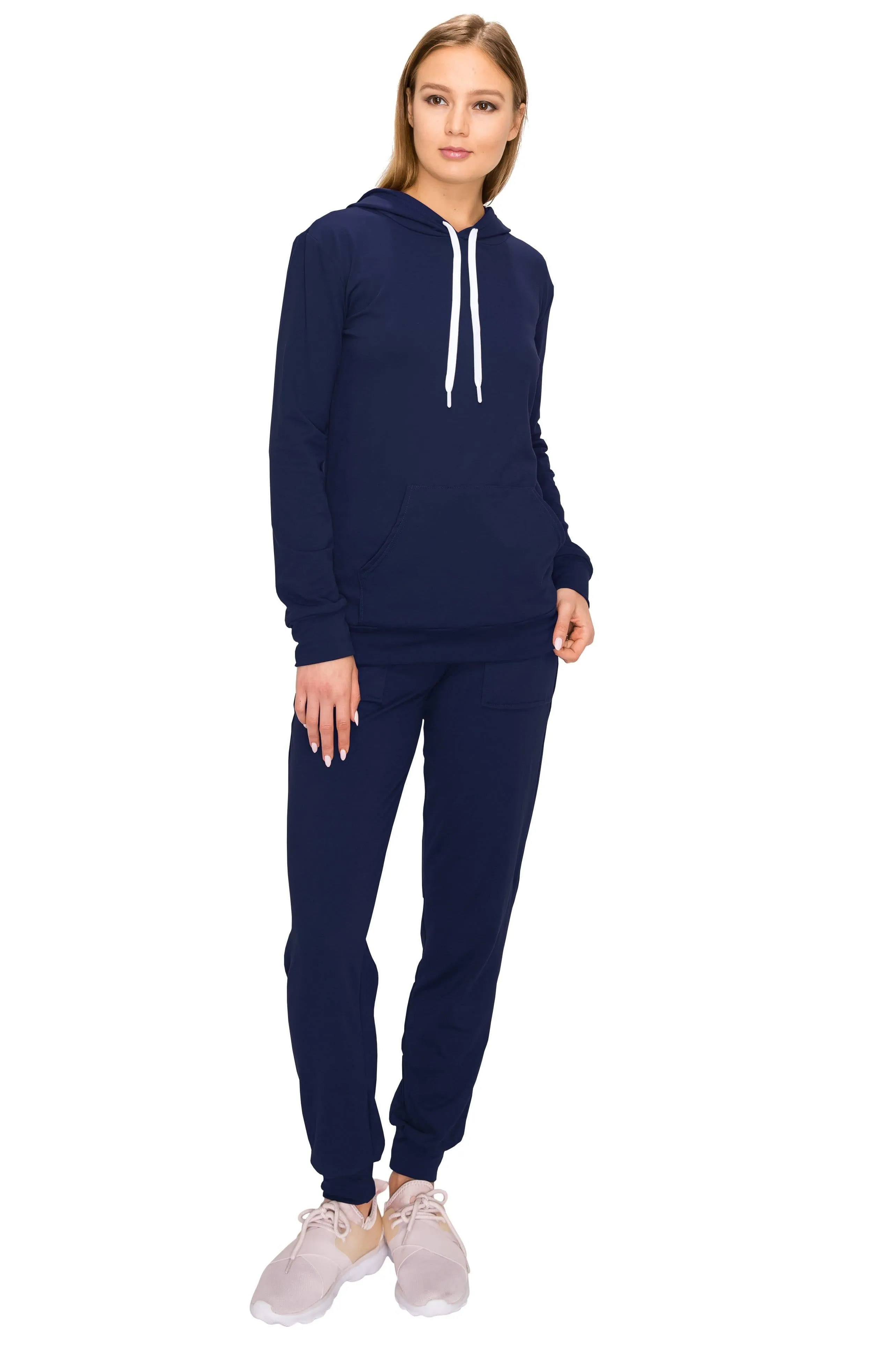 2 Piece Fleece Hoodie and Pants Set - Soft Pullover Sweatshirt and Sweatpants Tracksuit