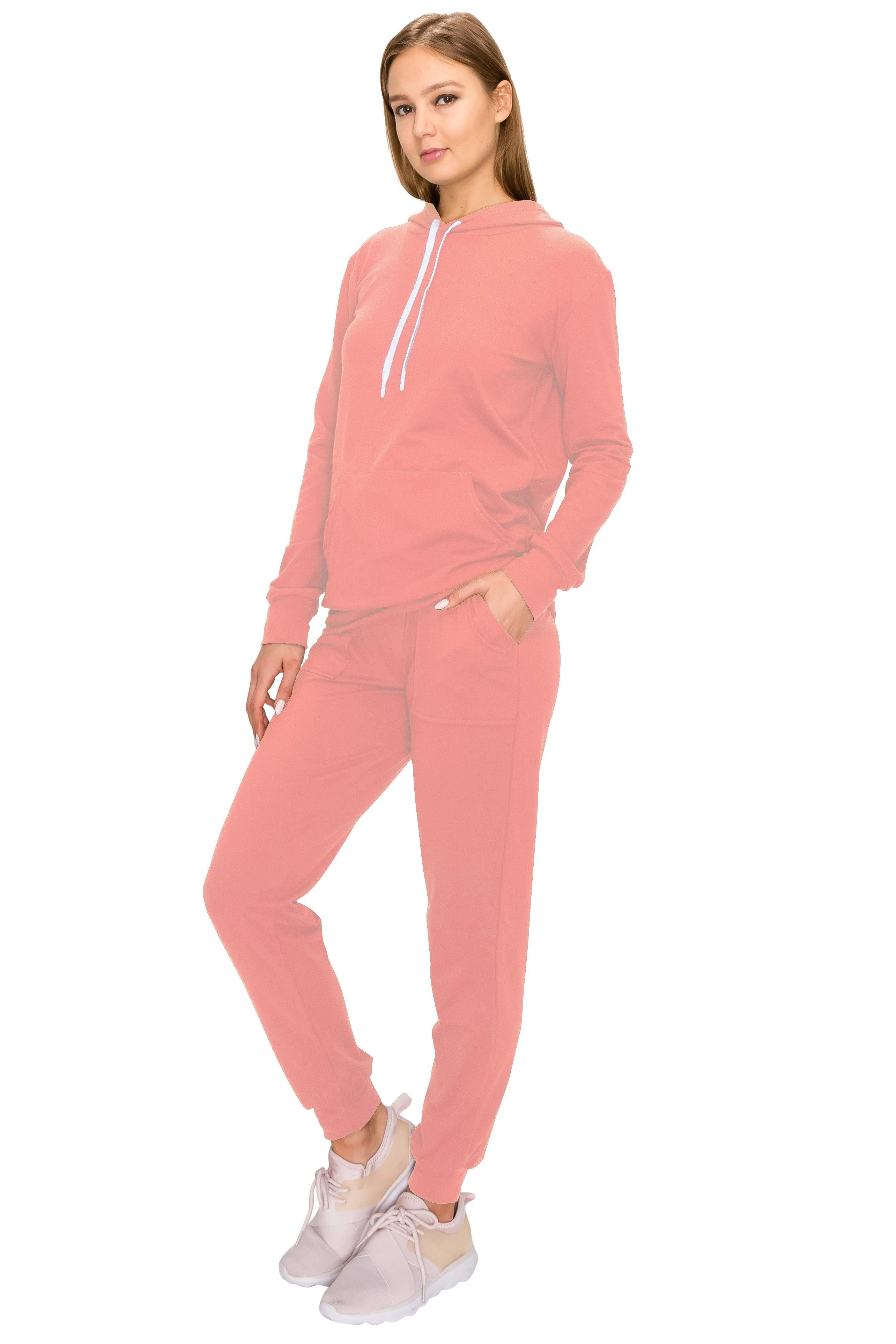 2 Piece Fleece Hoodie and Pants Set - Soft Pullover Sweatshirt and Sweatpants Tracksuit