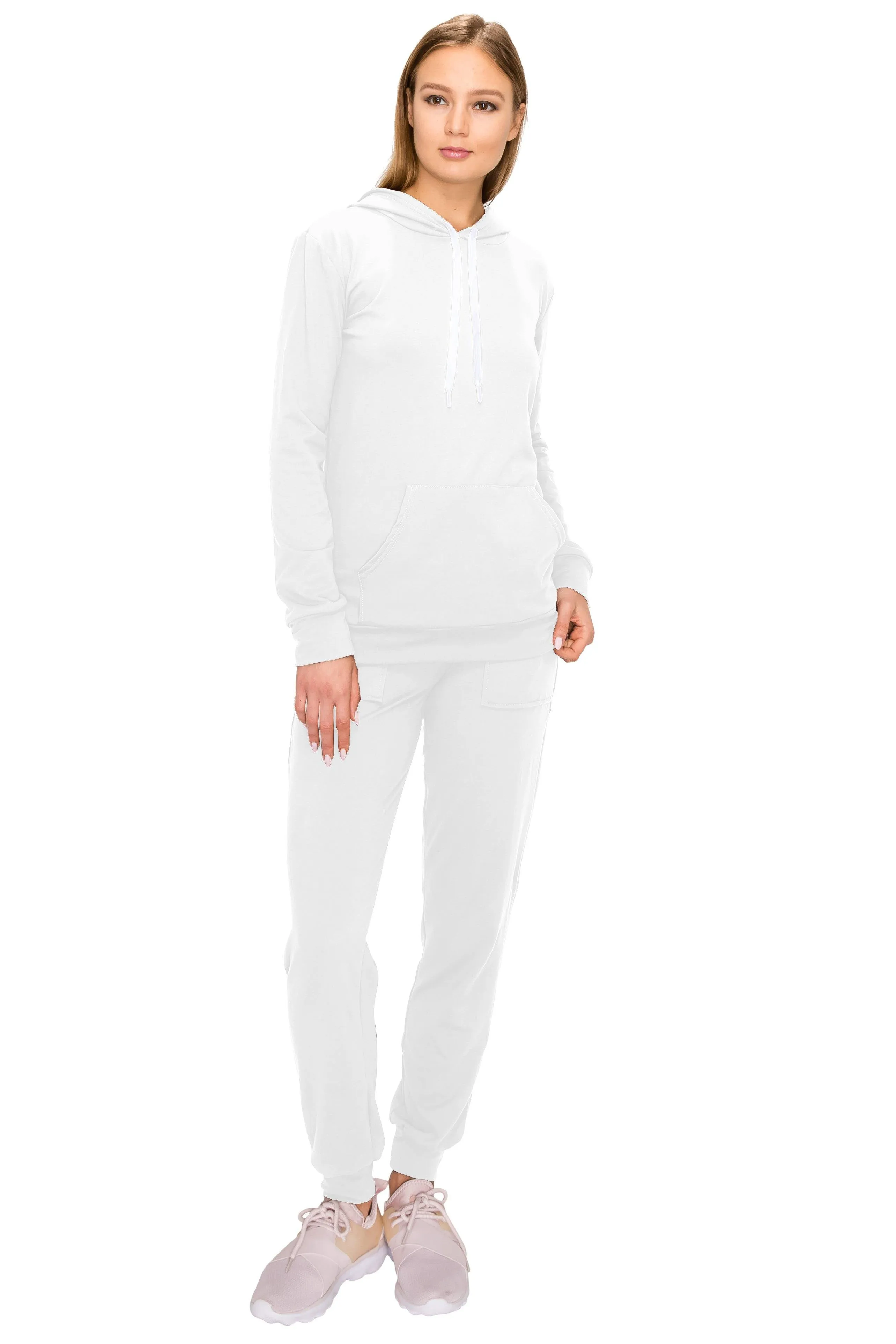 2 Piece Fleece Hoodie and Pants Set - Soft Pullover Sweatshirt and Sweatpants Tracksuit