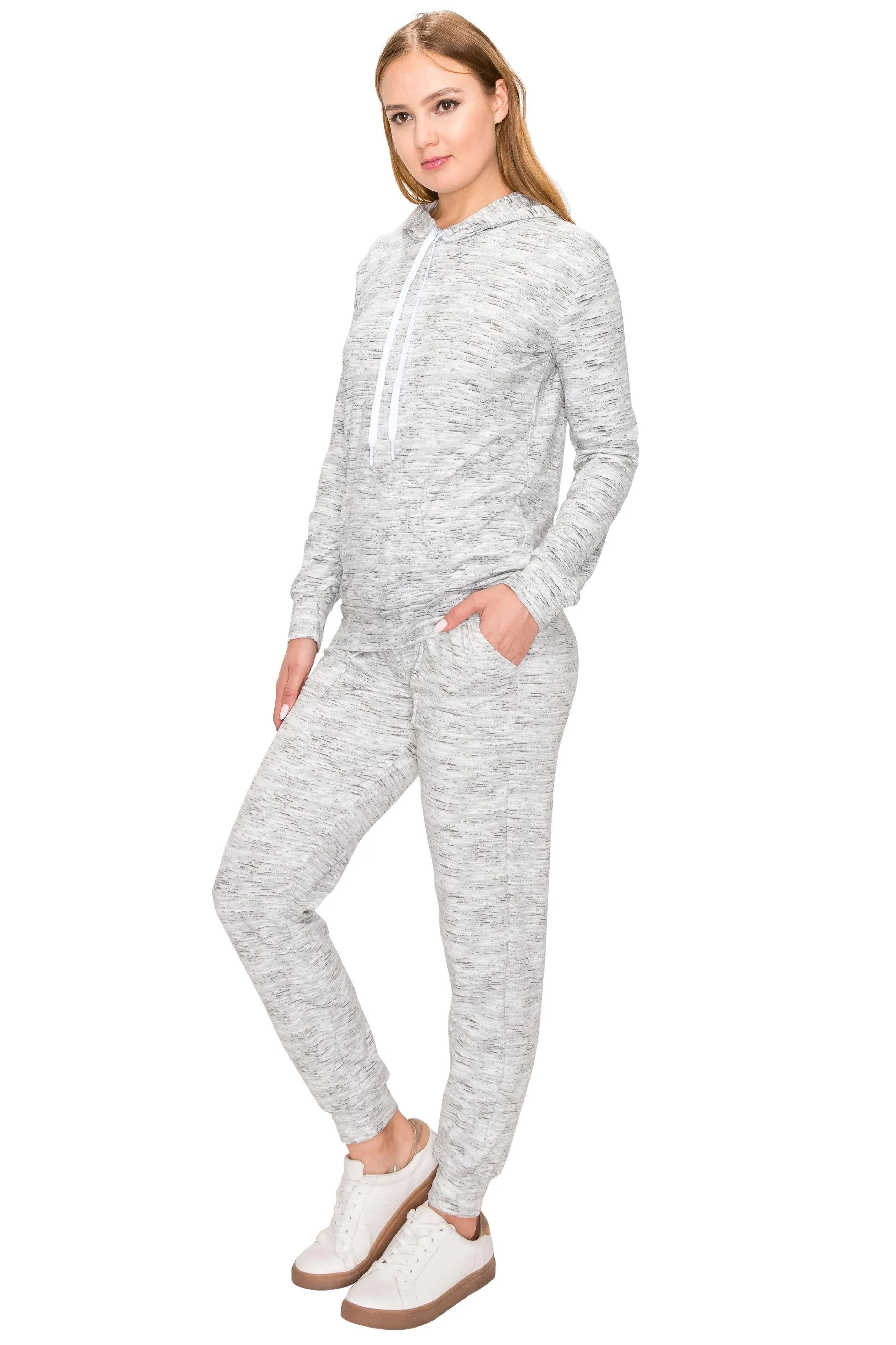 2 Piece Fleece Hoodie and Pants Set - Soft Pullover Sweatshirt and Sweatpants Tracksuit