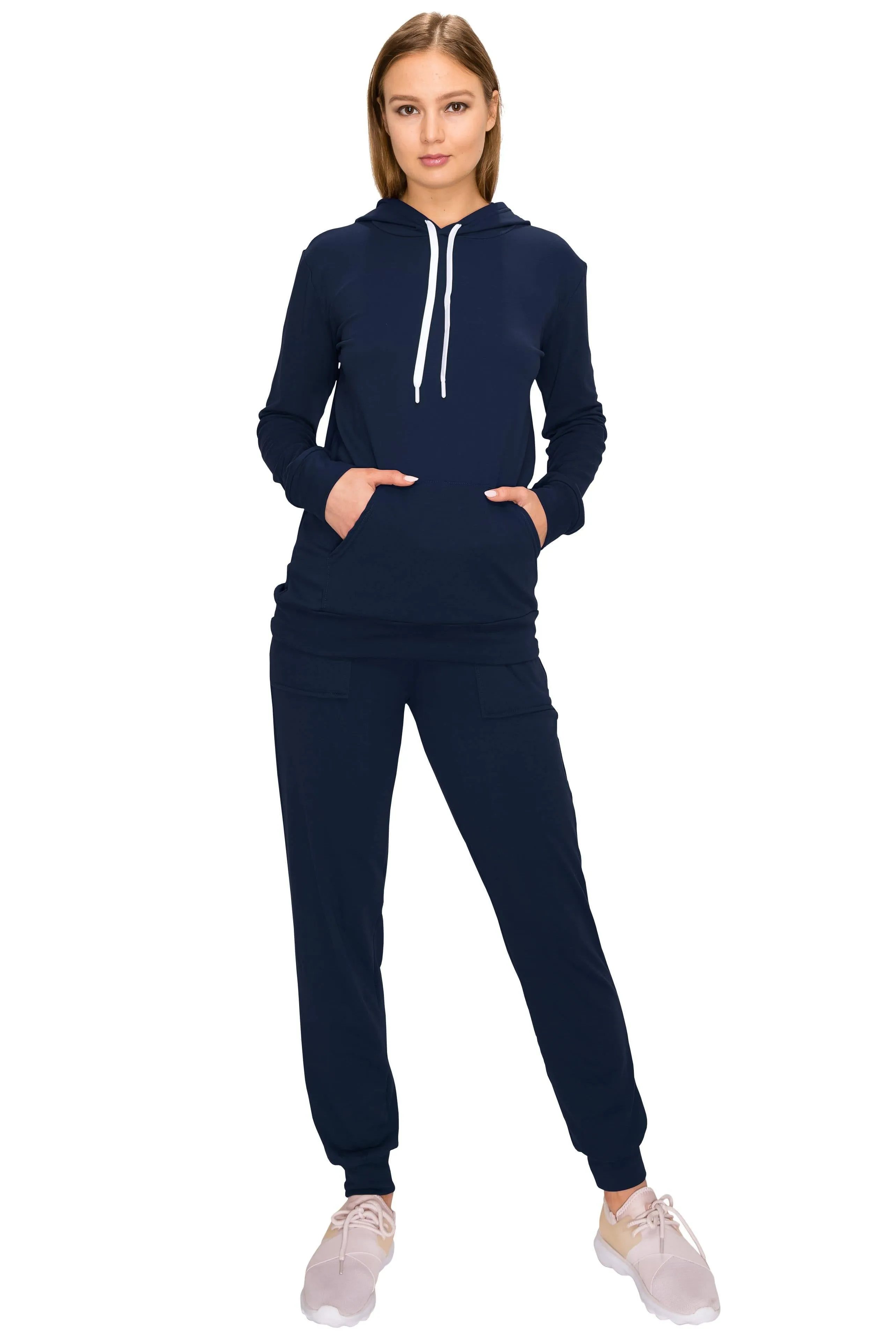 2 Piece Fleece Hoodie and Pants Set - Soft Pullover Sweatshirt and Sweatpants Tracksuit