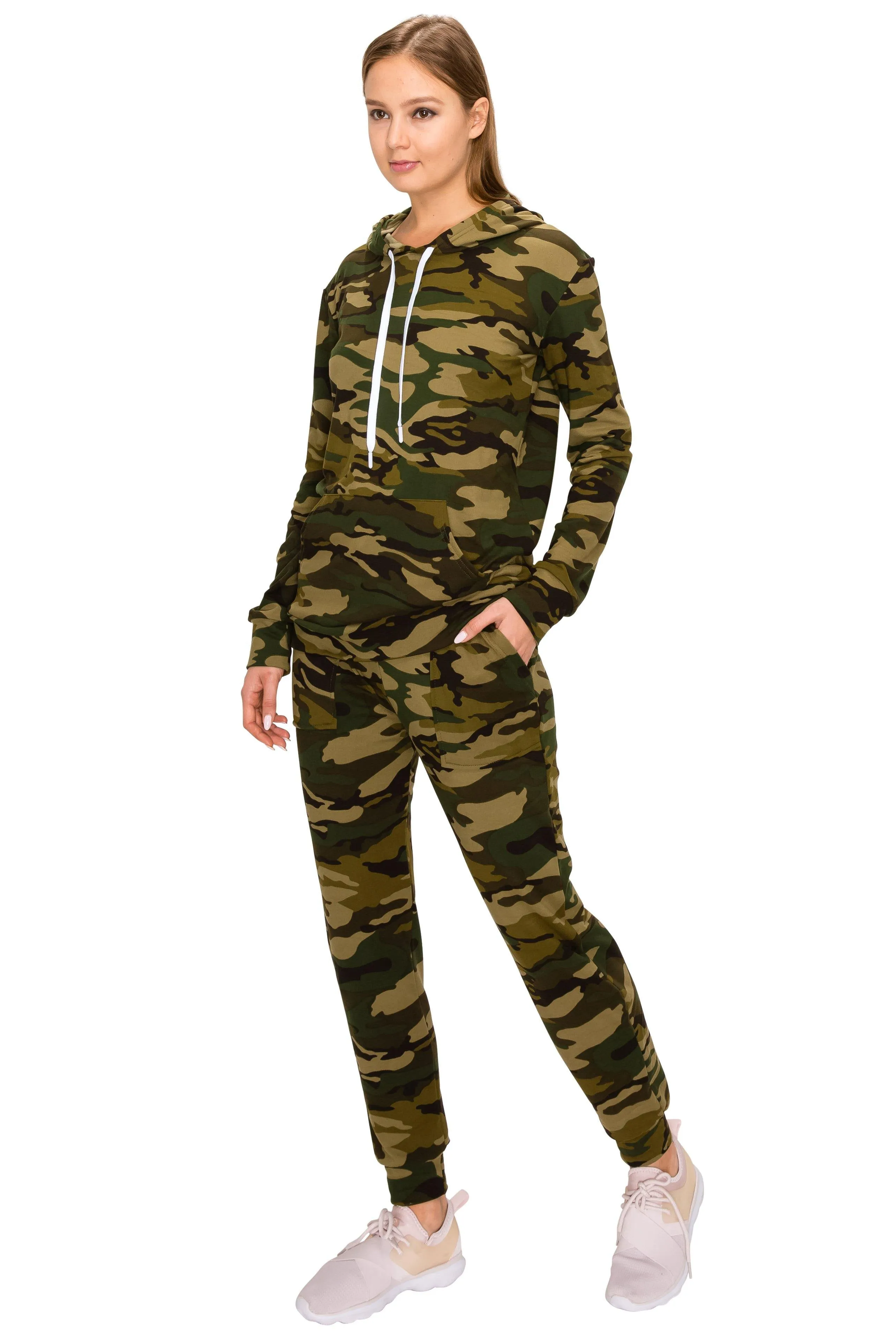 2 Piece Fleece Hoodie and Pants Set - Soft Pullover Sweatshirt and Sweatpants Tracksuit