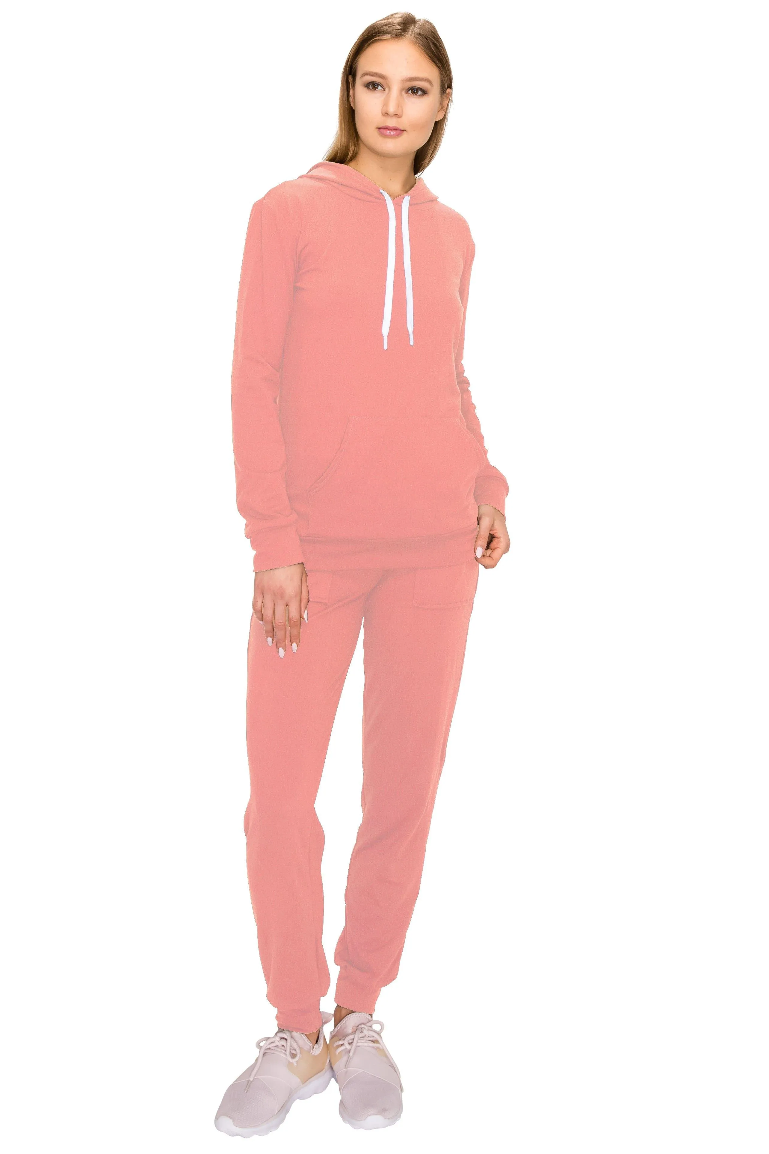 2 Piece Fleece Hoodie and Pants Set - Soft Pullover Sweatshirt and Sweatpants Tracksuit