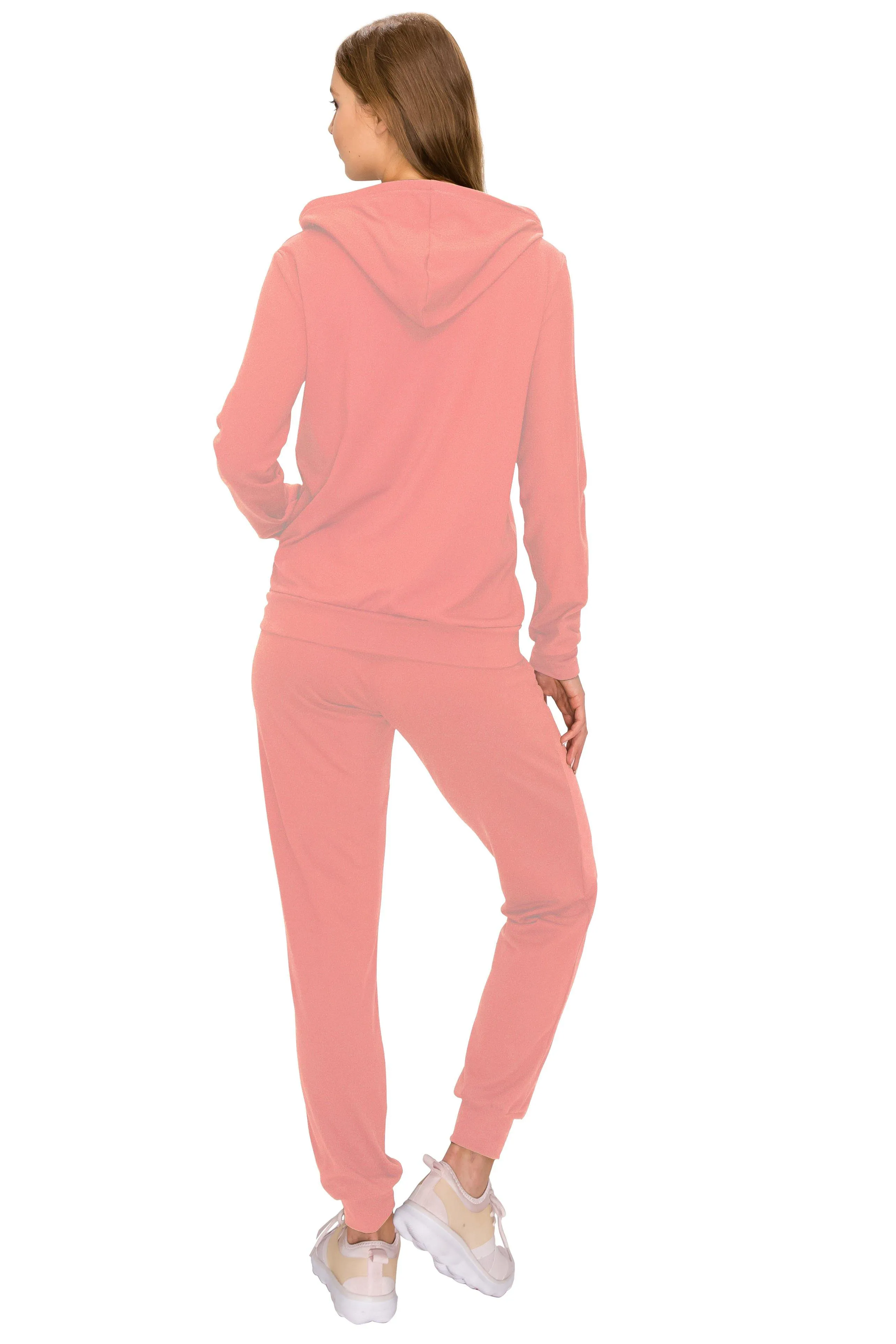 2 Piece Fleece Hoodie and Pants Set - Soft Pullover Sweatshirt and Sweatpants Tracksuit