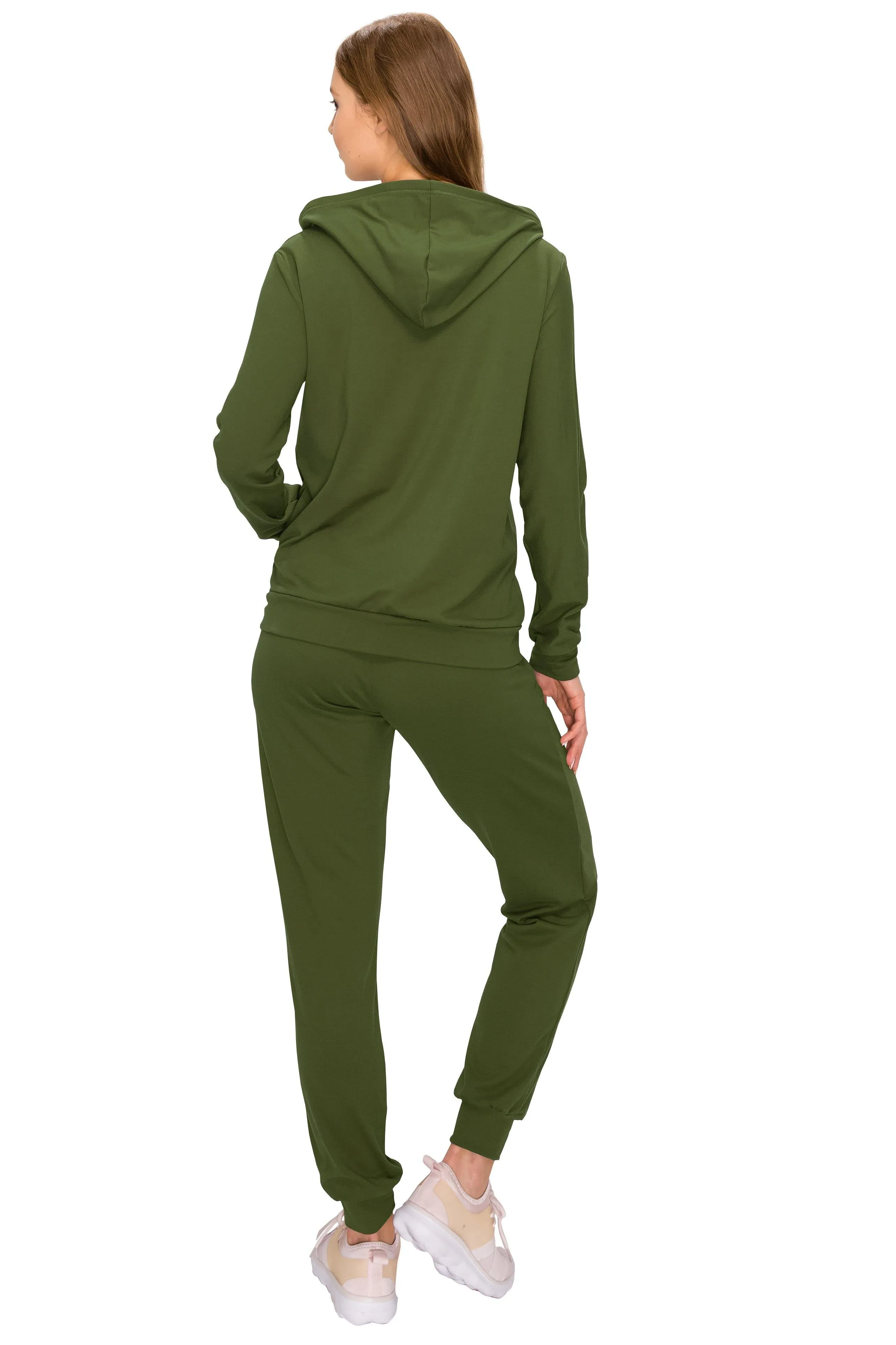 2 Piece Fleece Hoodie and Pants Set - Soft Pullover Sweatshirt and Sweatpants Tracksuit