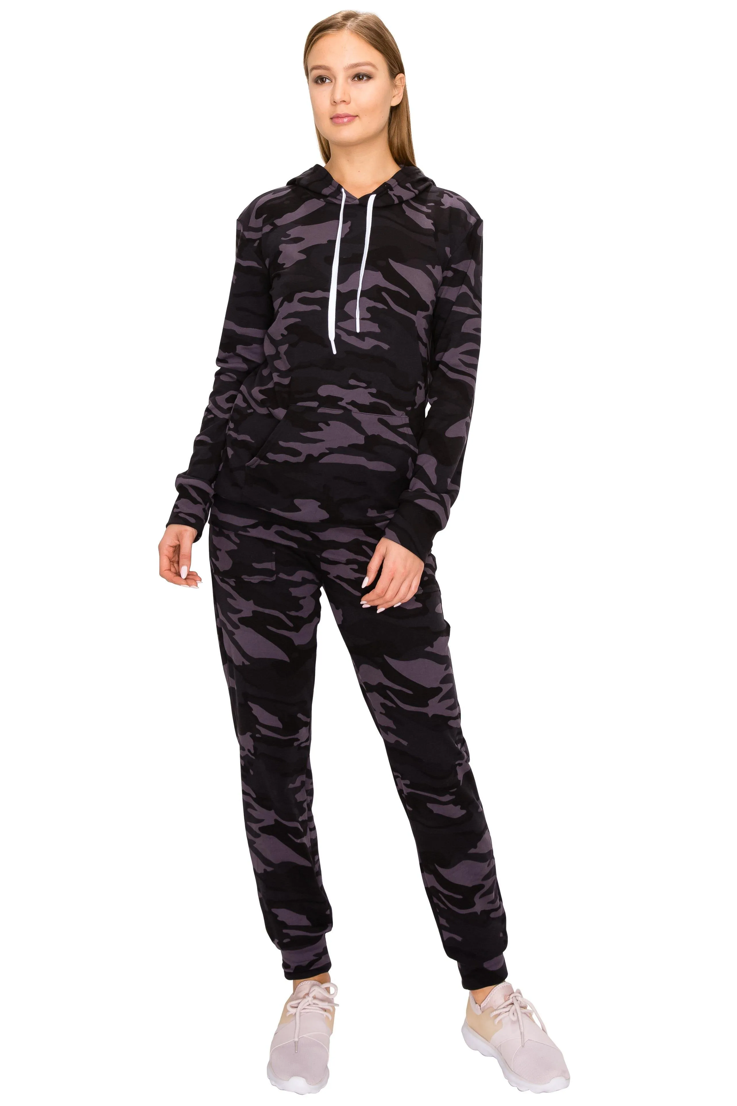 2 Piece Fleece Hoodie and Pants Set - Soft Pullover Sweatshirt and Sweatpants Tracksuit