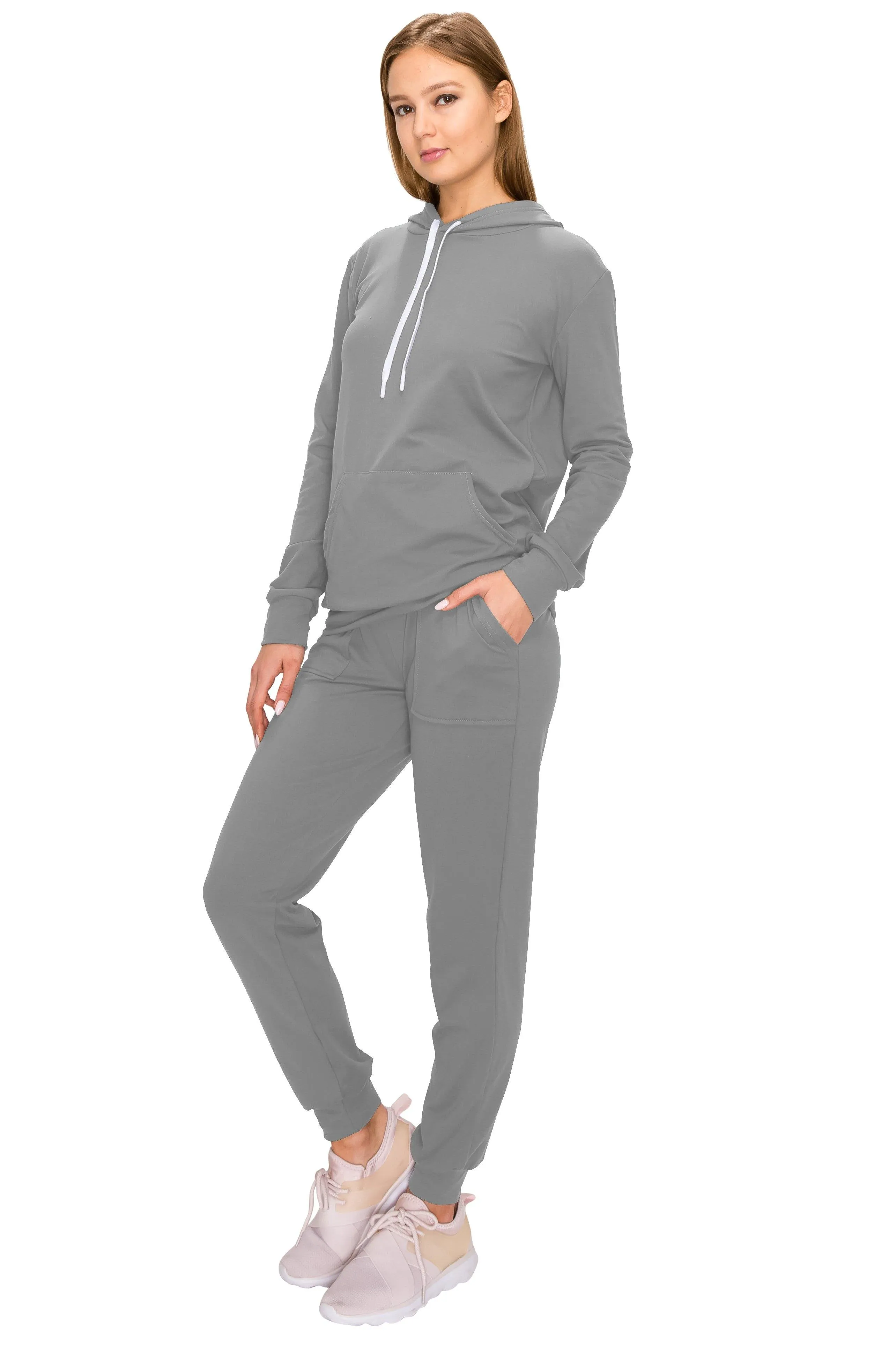 2 Piece Fleece Hoodie and Pants Set - Soft Pullover Sweatshirt and Sweatpants Tracksuit