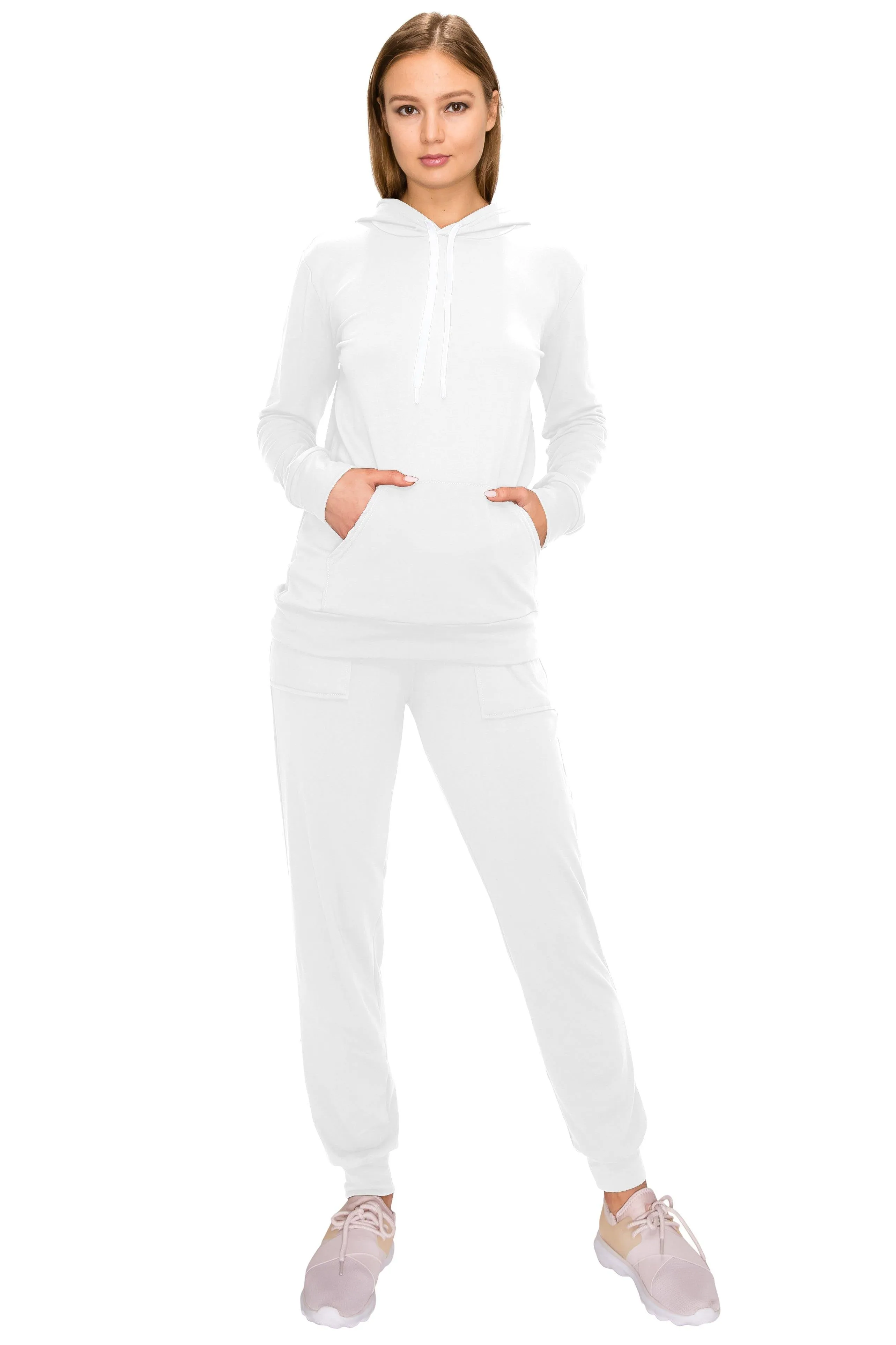 2 Piece Fleece Hoodie and Pants Set - Soft Pullover Sweatshirt and Sweatpants Tracksuit