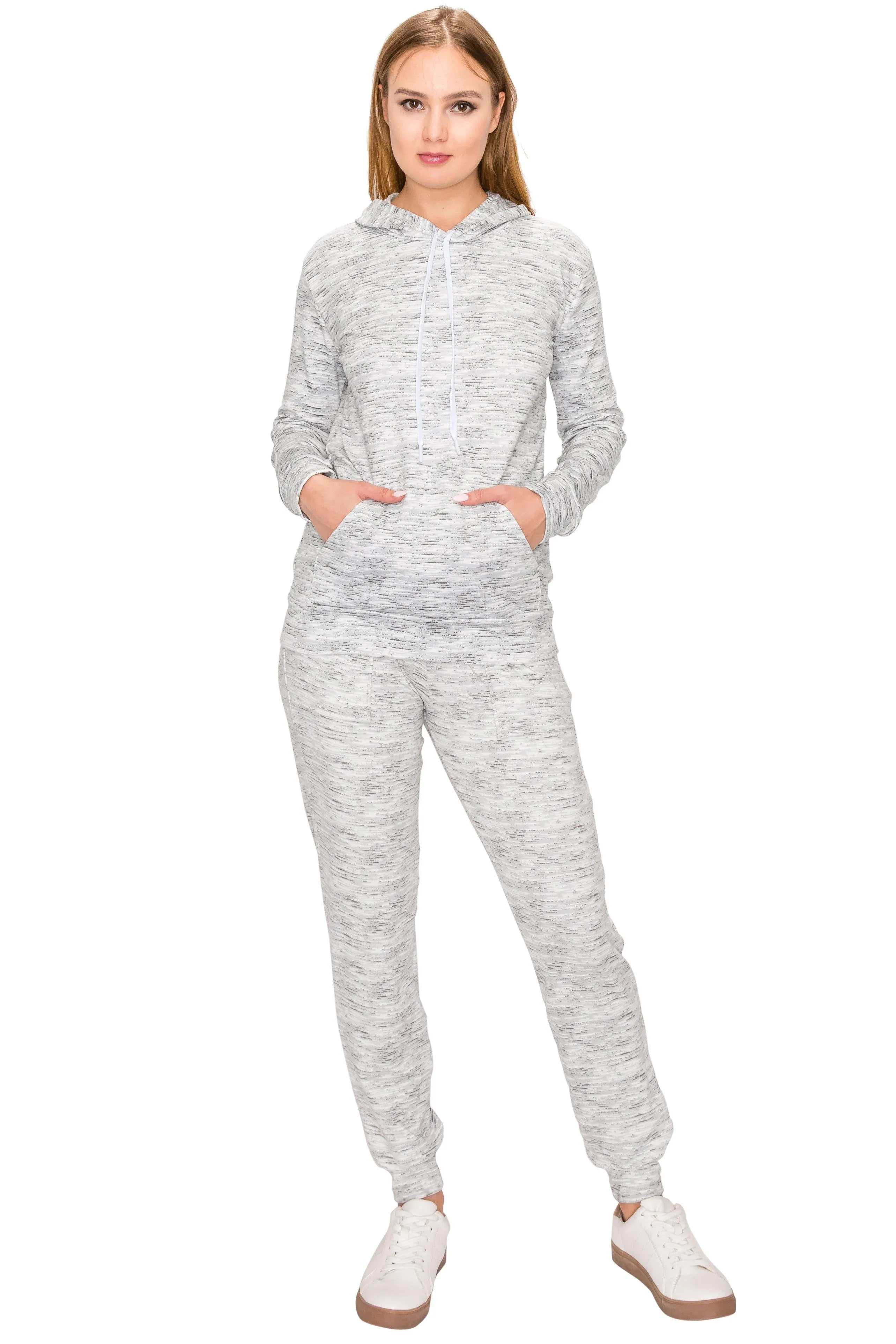 2 Piece Fleece Hoodie and Pants Set - Soft Pullover Sweatshirt and Sweatpants Tracksuit