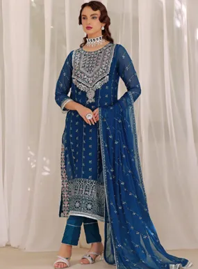 Aaina By Awwal Embroidered Chiffon Unstitched 3 Piece Suit - 06 GAUHAR