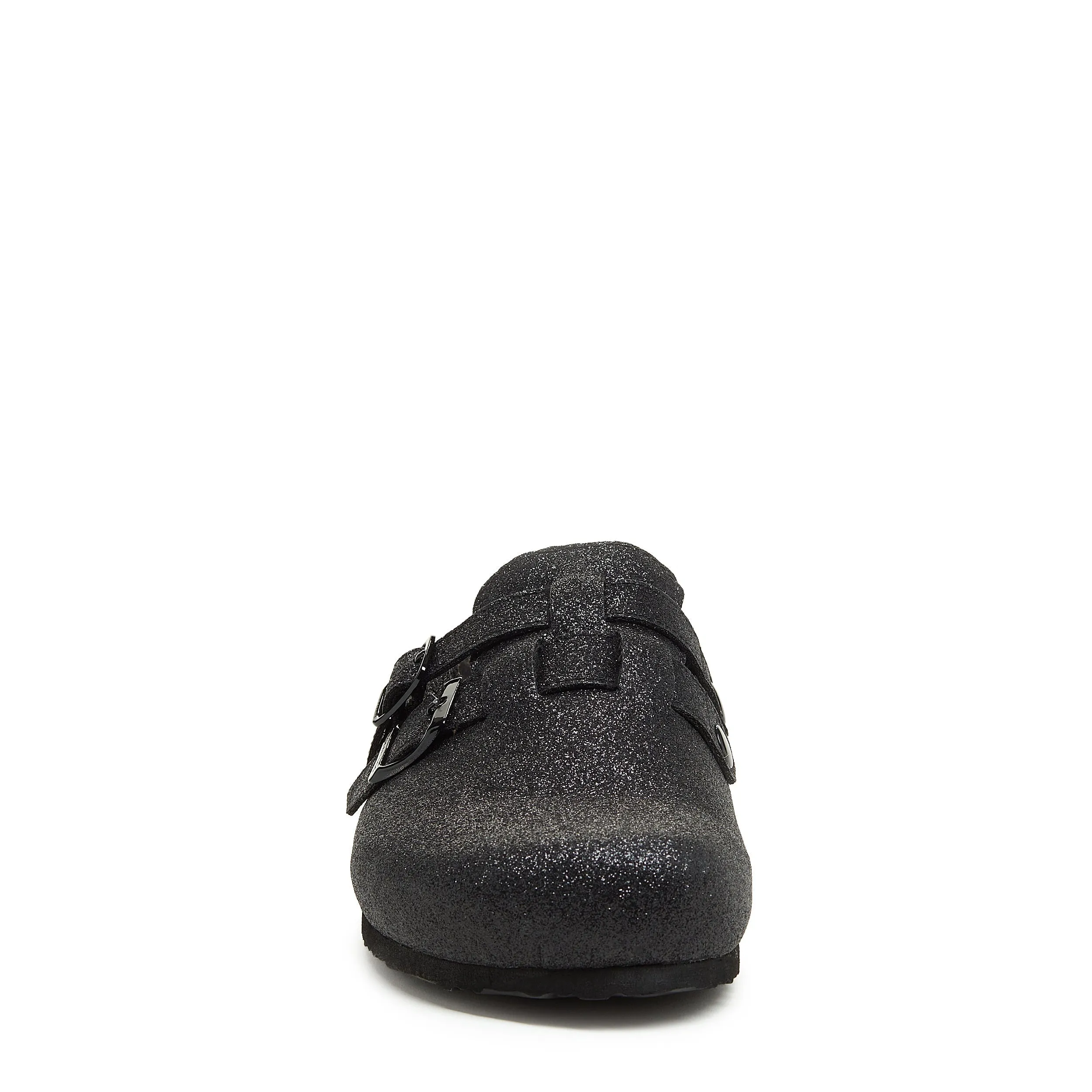 Abel Black Glitter Clogs