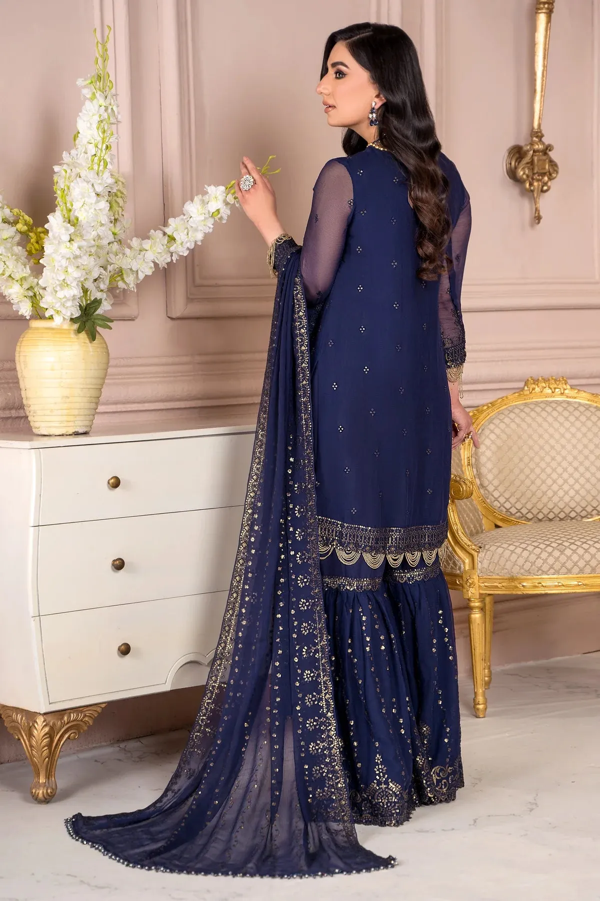 Afreen By Zarif Embroidered Net Unstitched 3 Piece Suit - 05