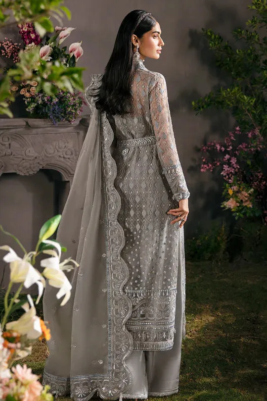 Afrozeh Embroidered Organza Unstitched 3 Piece Suit - 03