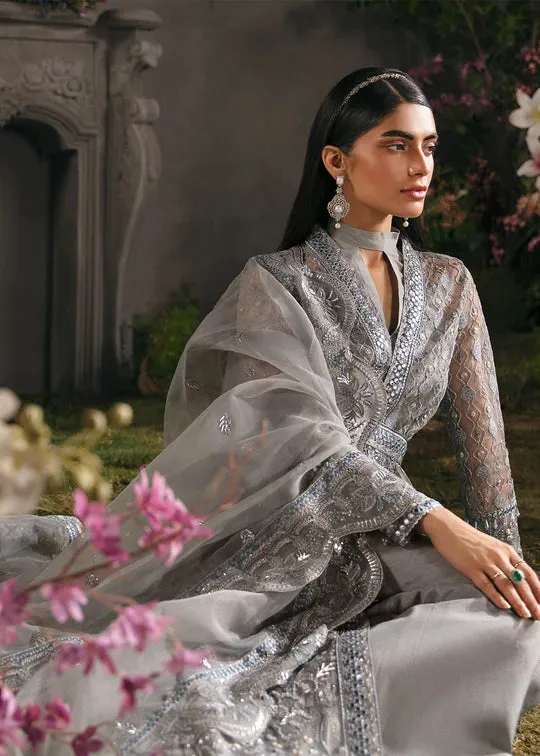 Afrozeh Embroidered Organza Unstitched 3 Piece Suit - 03