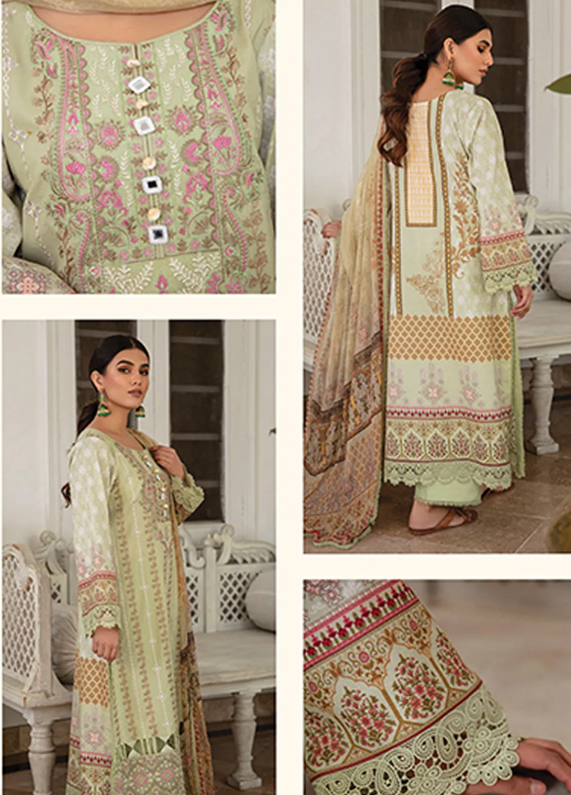 Afsaneh By Aabyaan Embroidered Lawn Unstitched 3 Piece Suit - 03