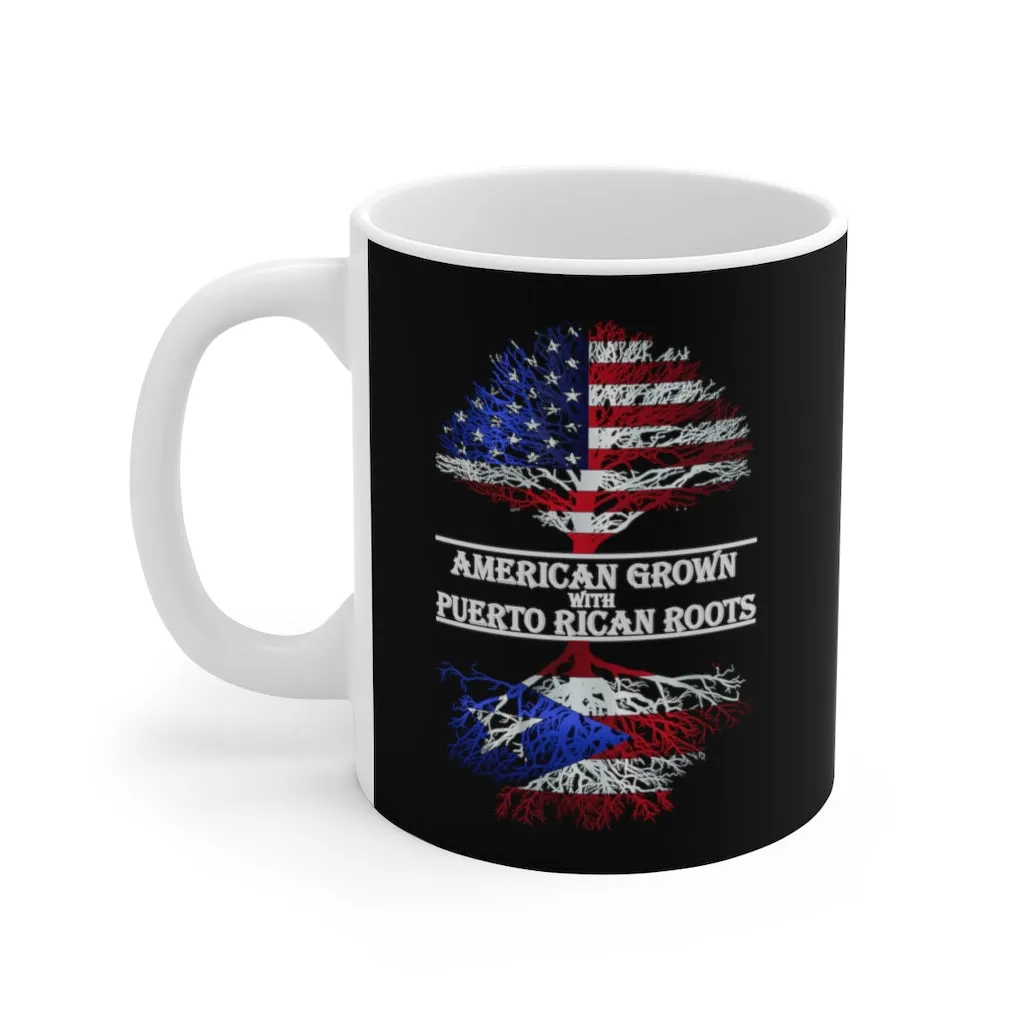 American Grown W/ Puerto Rican Roots 2 - White 11 or 15oz Ceramic Mug