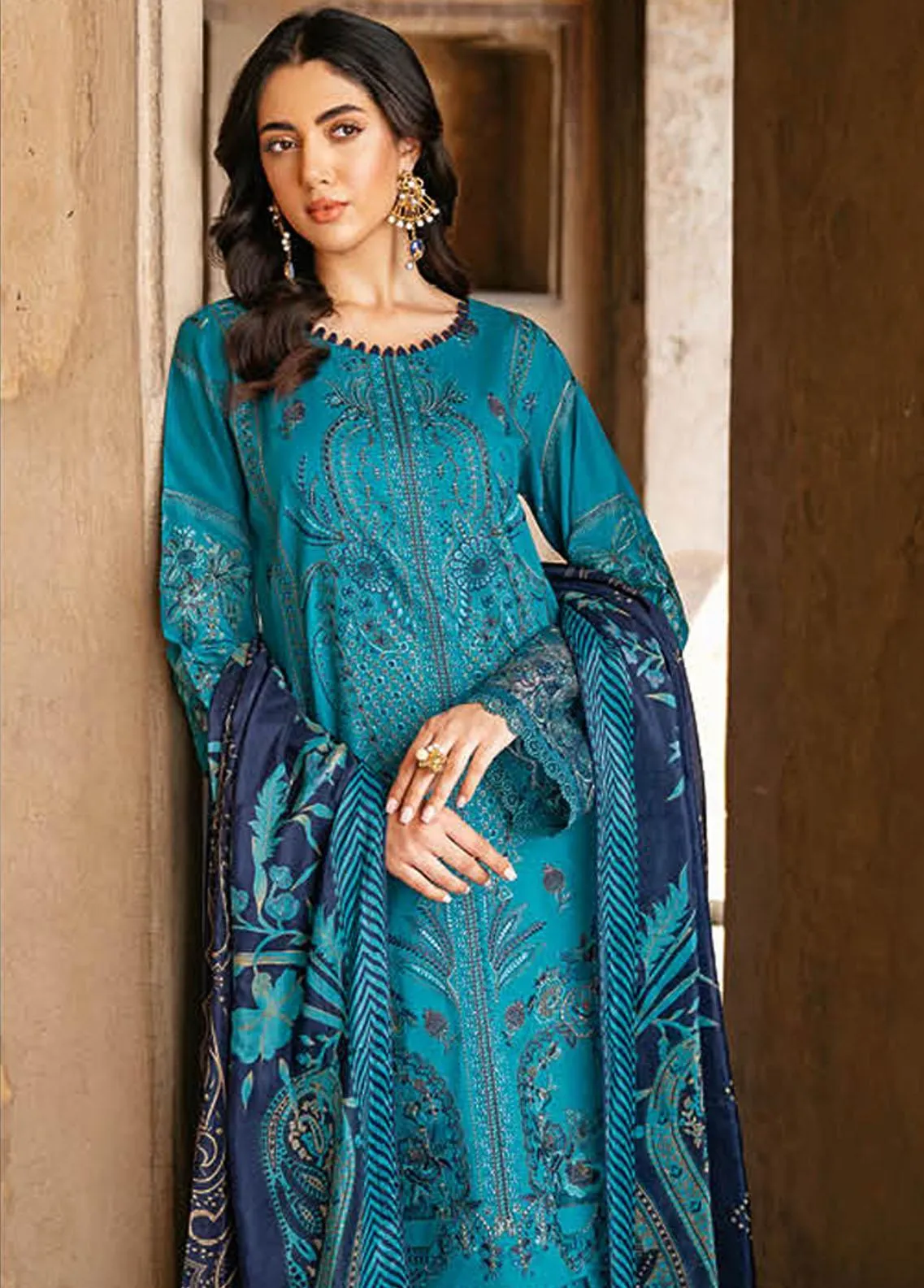 Andaaz By Ramsha Embroidered Lawn Unstitched 3 Piece Suit - 01