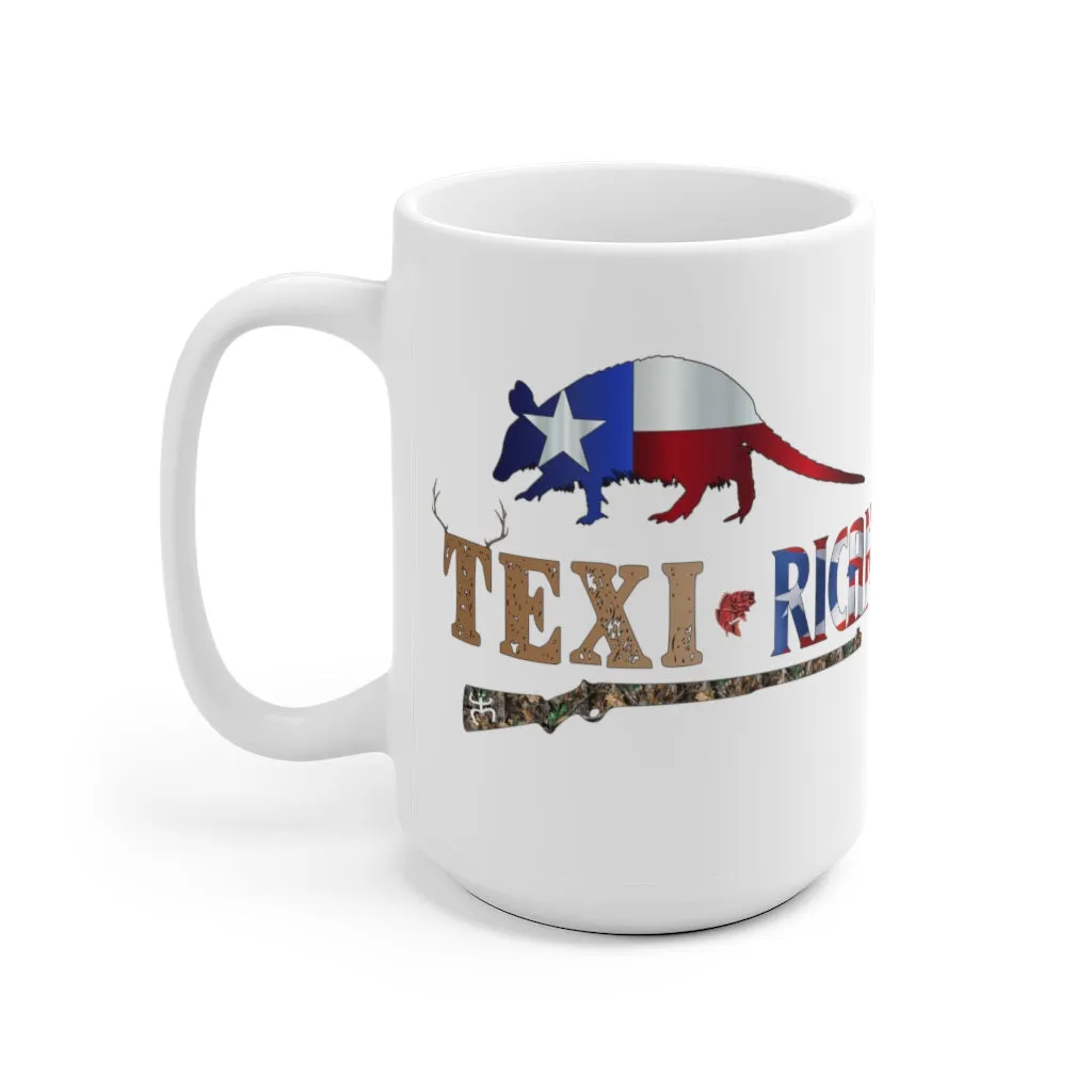 Armadillo Texi-Rican - White Ceramic Mug 11 or 15 oz