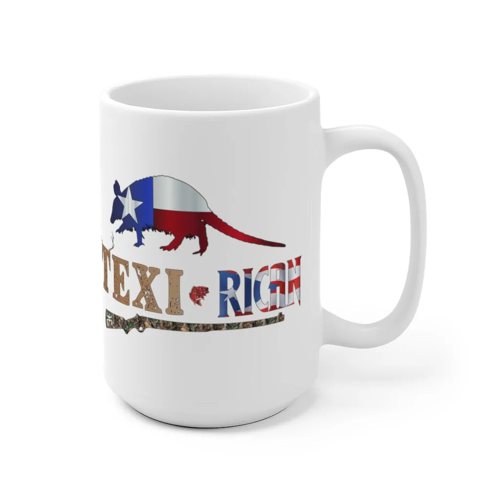 Armadillo Texi-Rican - White Ceramic Mug 11 or 15 oz