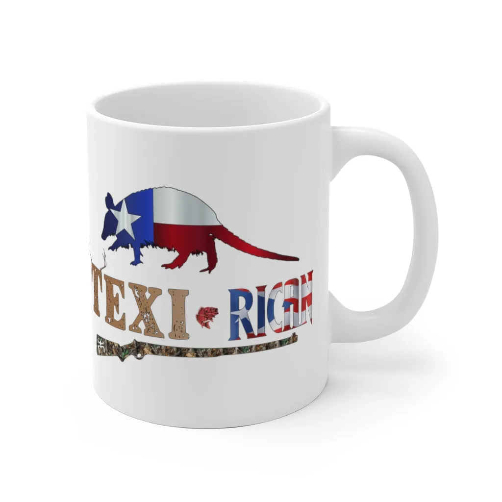 Armadillo Texi-Rican - White Ceramic Mug 11 or 15 oz