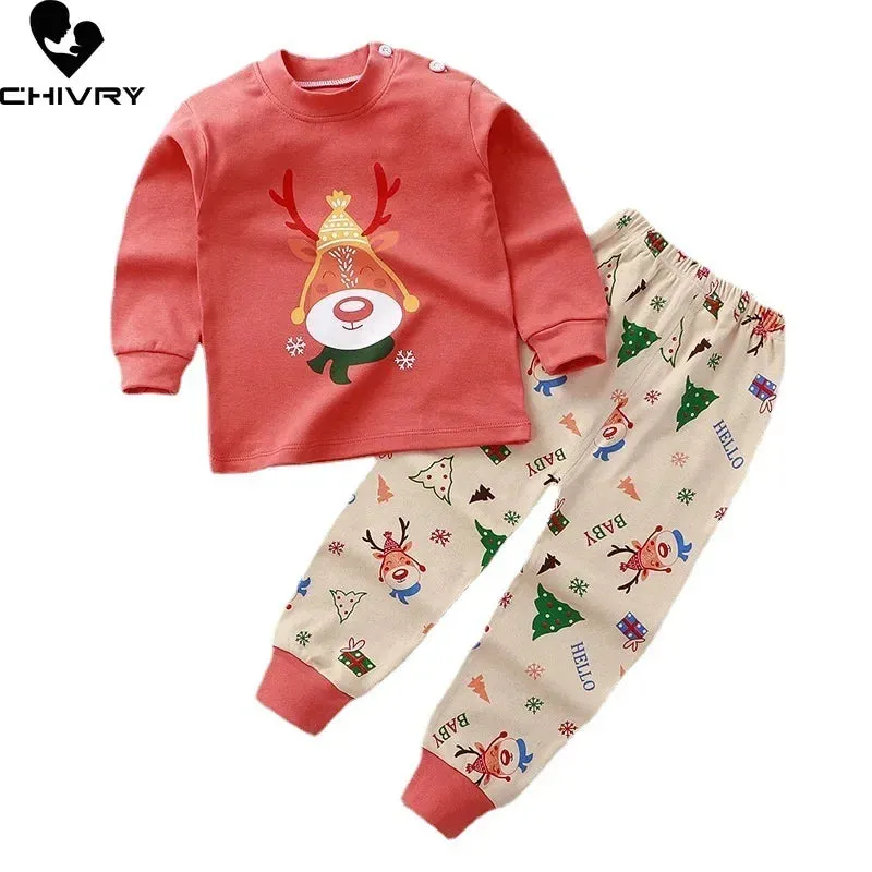 Baby Boys 2024 Dinosaur Cartoon Pajama Sleepwear Set