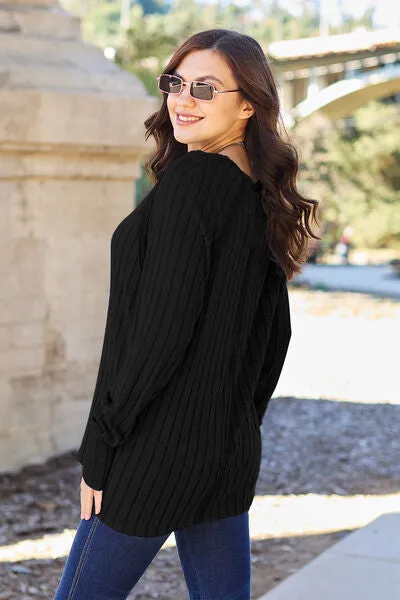 Back To Basics Long Sleeve Thumbhole Knit Top