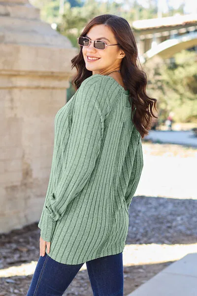 Back To Basics Long Sleeve Thumbhole Knit Top