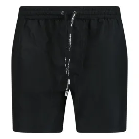 BALMAIN LOGO SWIM SHORTS BLACK