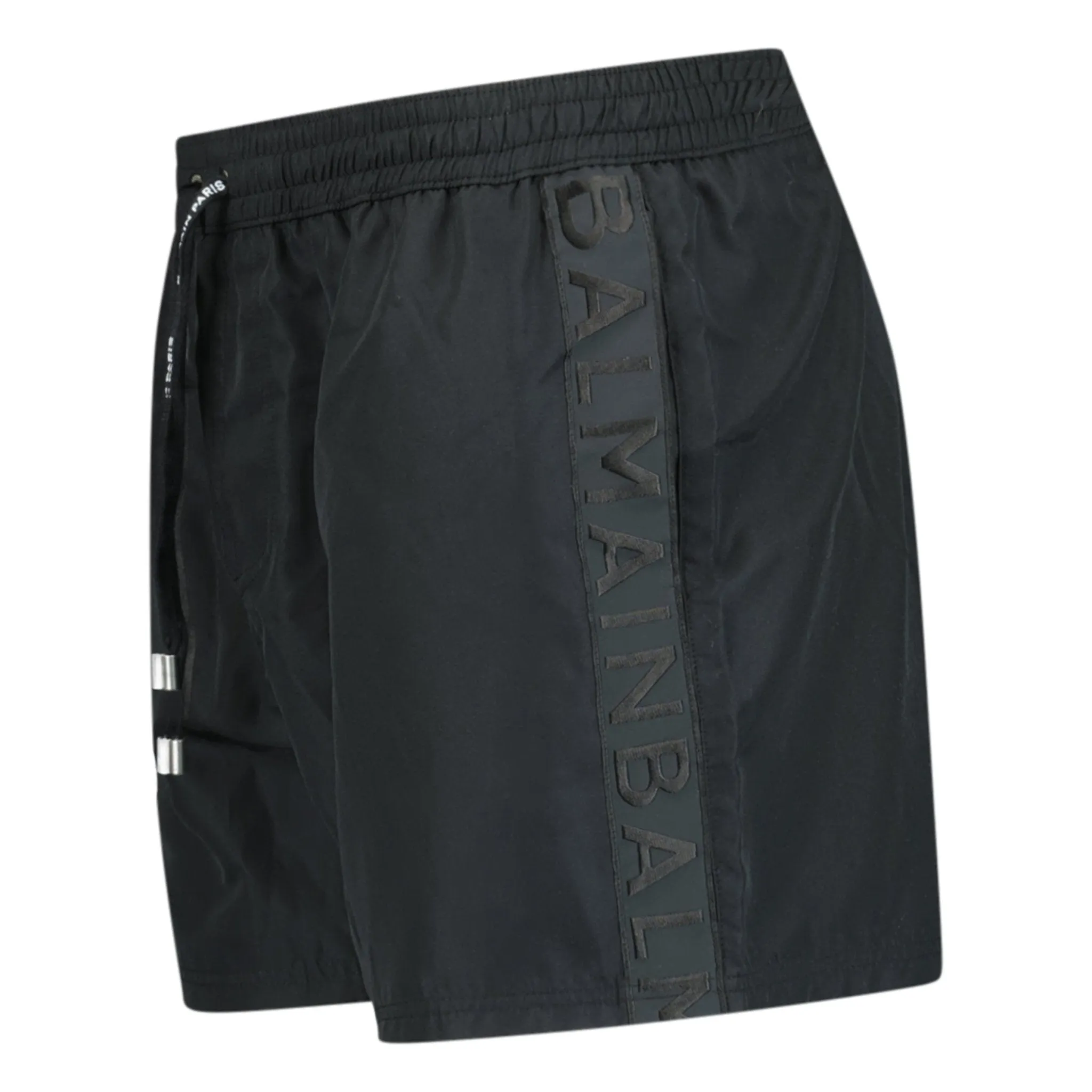 BALMAIN LOGO SWIM SHORTS BLACK