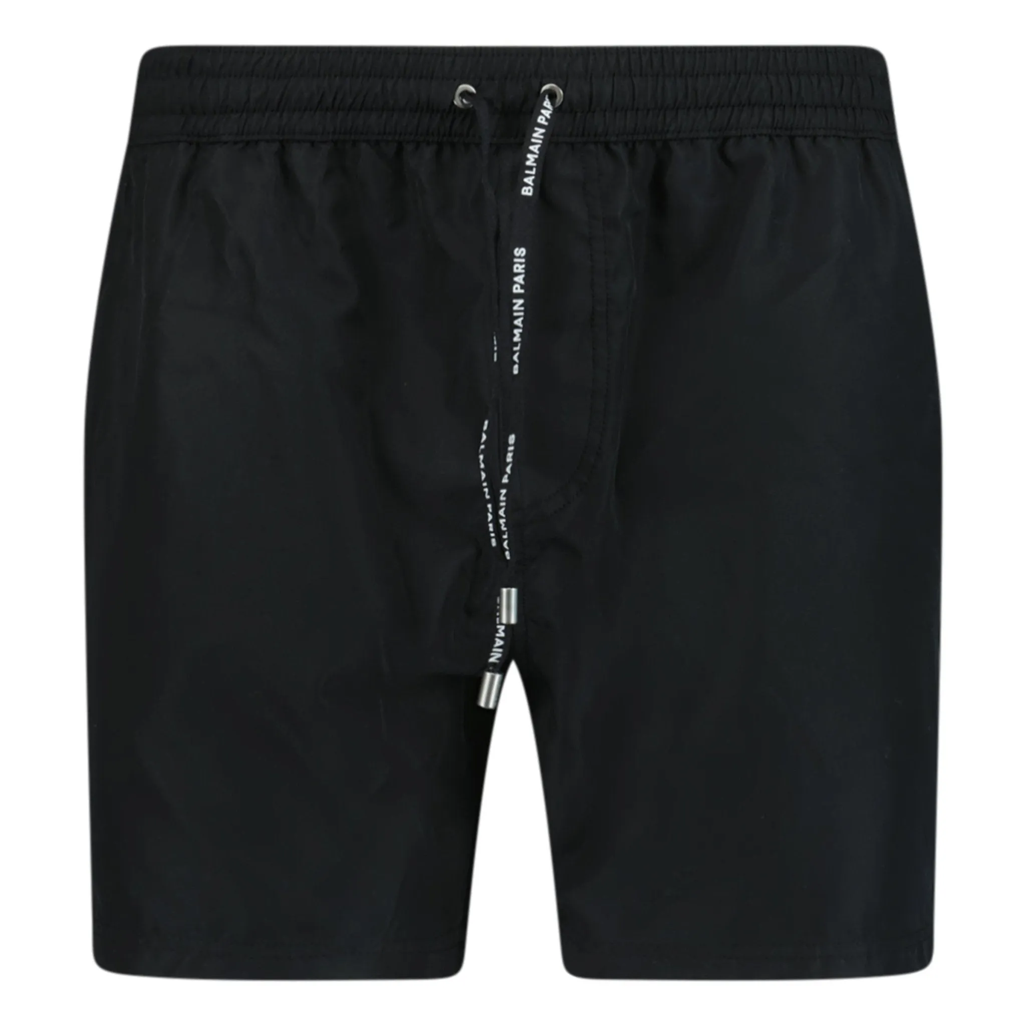 BALMAIN LOGO SWIM SHORTS BLACK