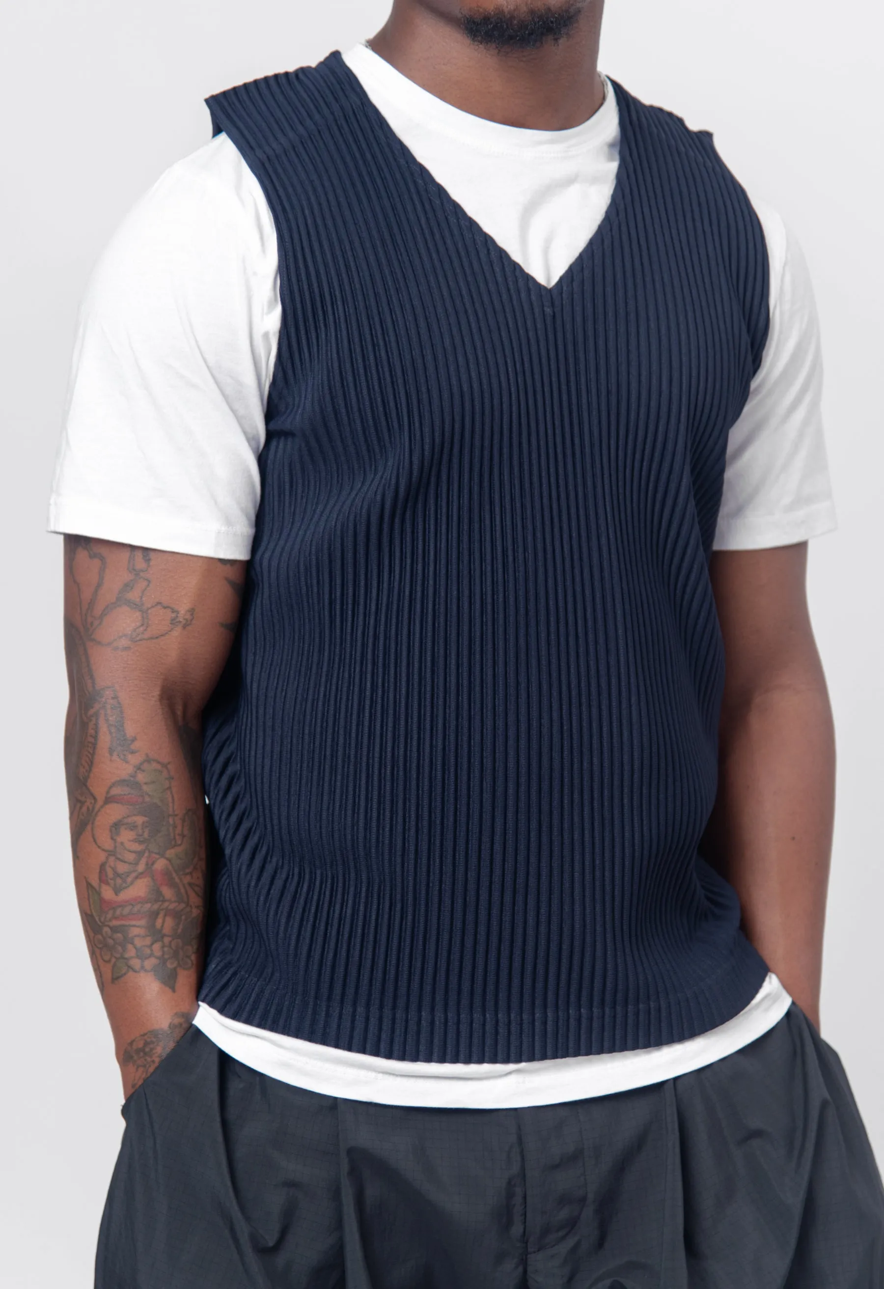 Basics Vest Navy HP47-JE410-75