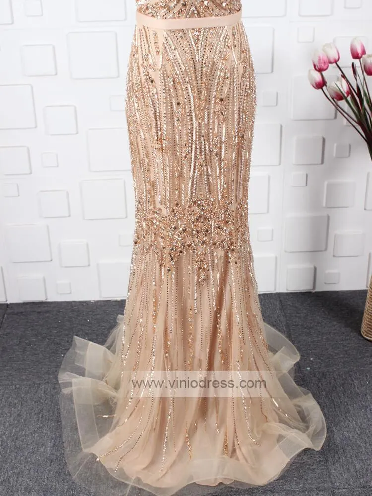 Beaded Pageant Dresses with Detachable Cape Sleeve FD1476