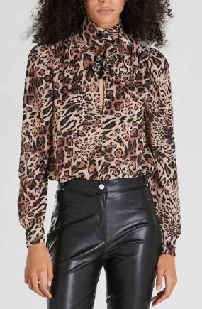 Beige Animalier Blouse