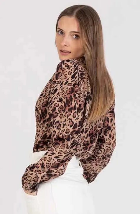 Beige Animalier Blouse