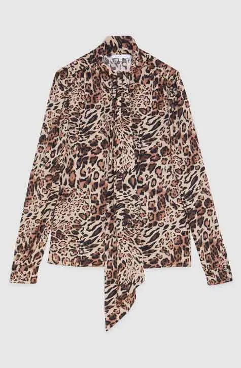 Beige Animalier Blouse