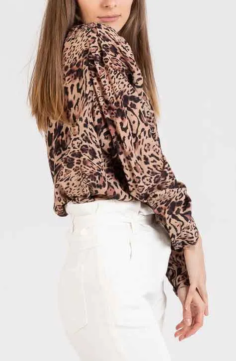 Beige Animalier Blouse