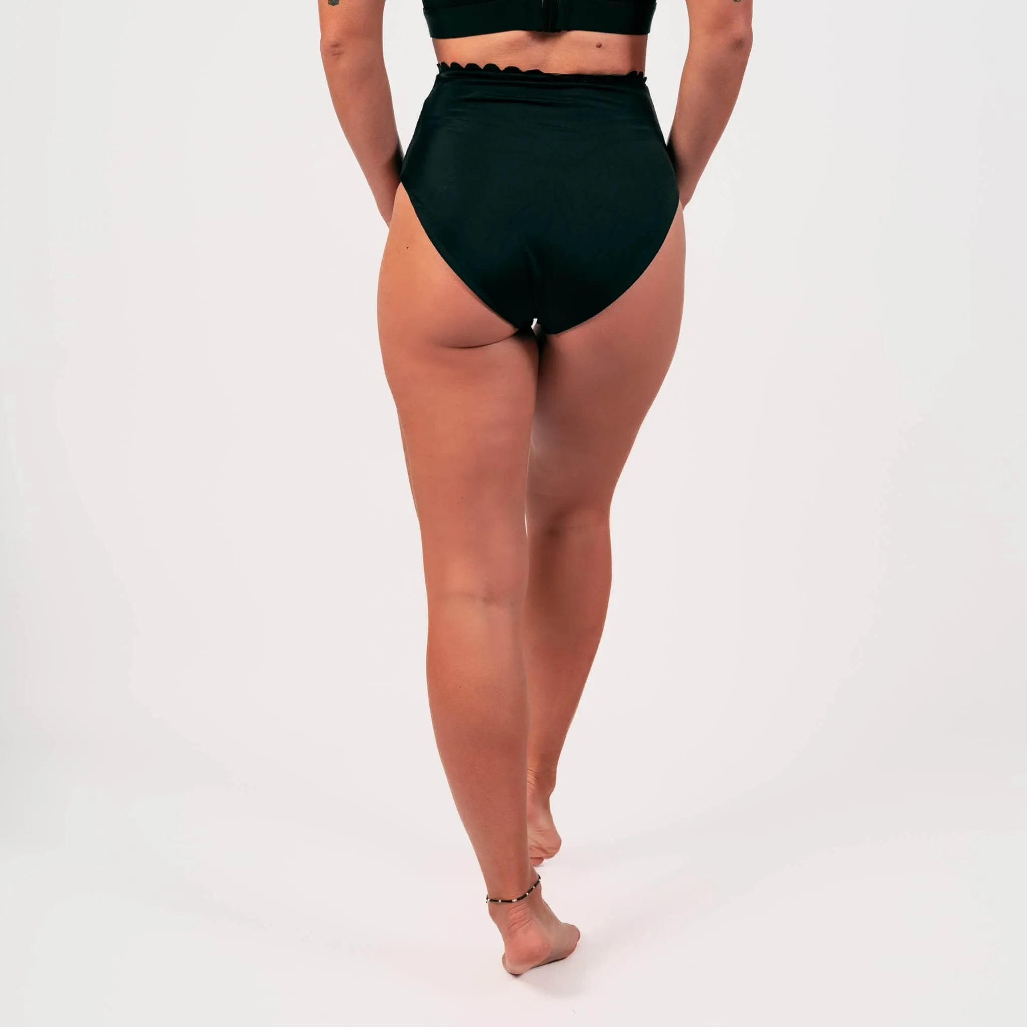 Black Wave Bikini Bottom