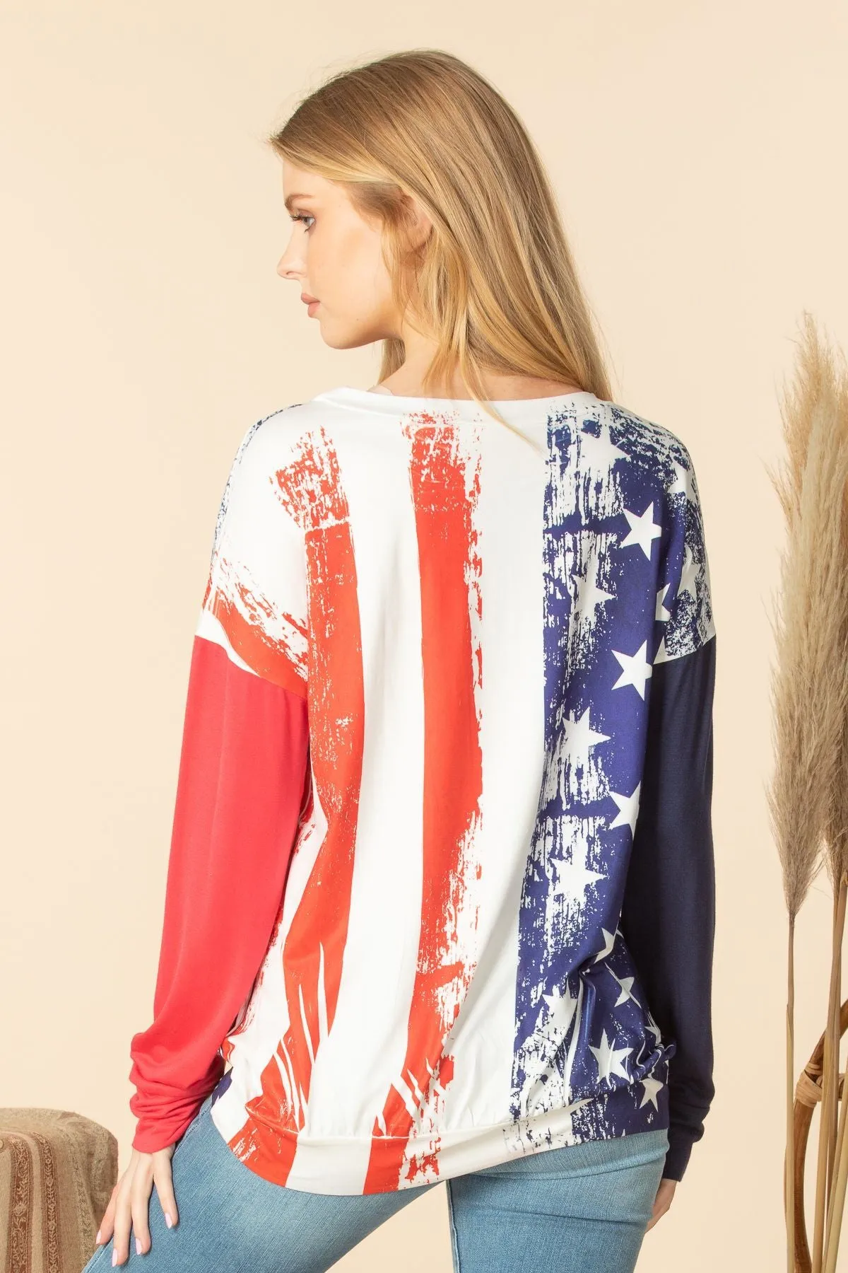 Blumin Stars & Stripes Long Sleeve Top