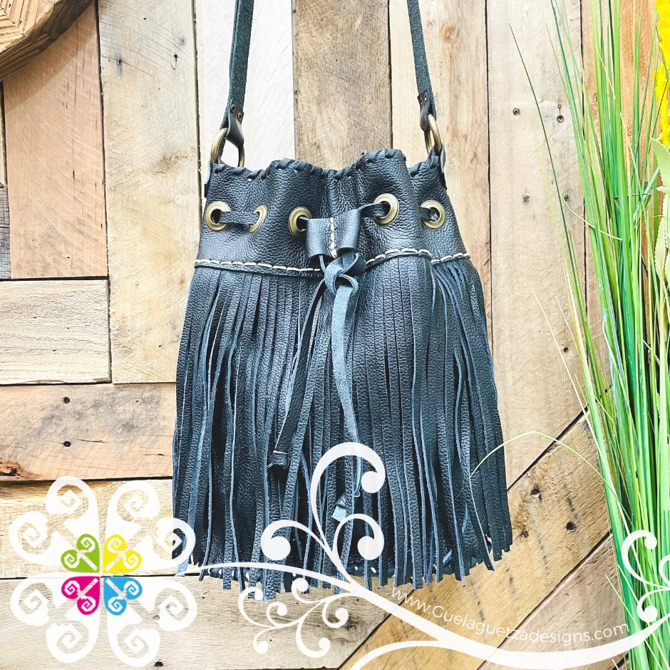 Boho Strips Leather Bag