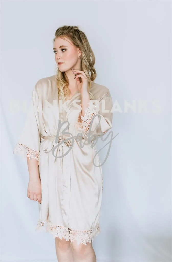 Brushed Satin Lace Edge Robes - BI-WEEKLY BUY IN